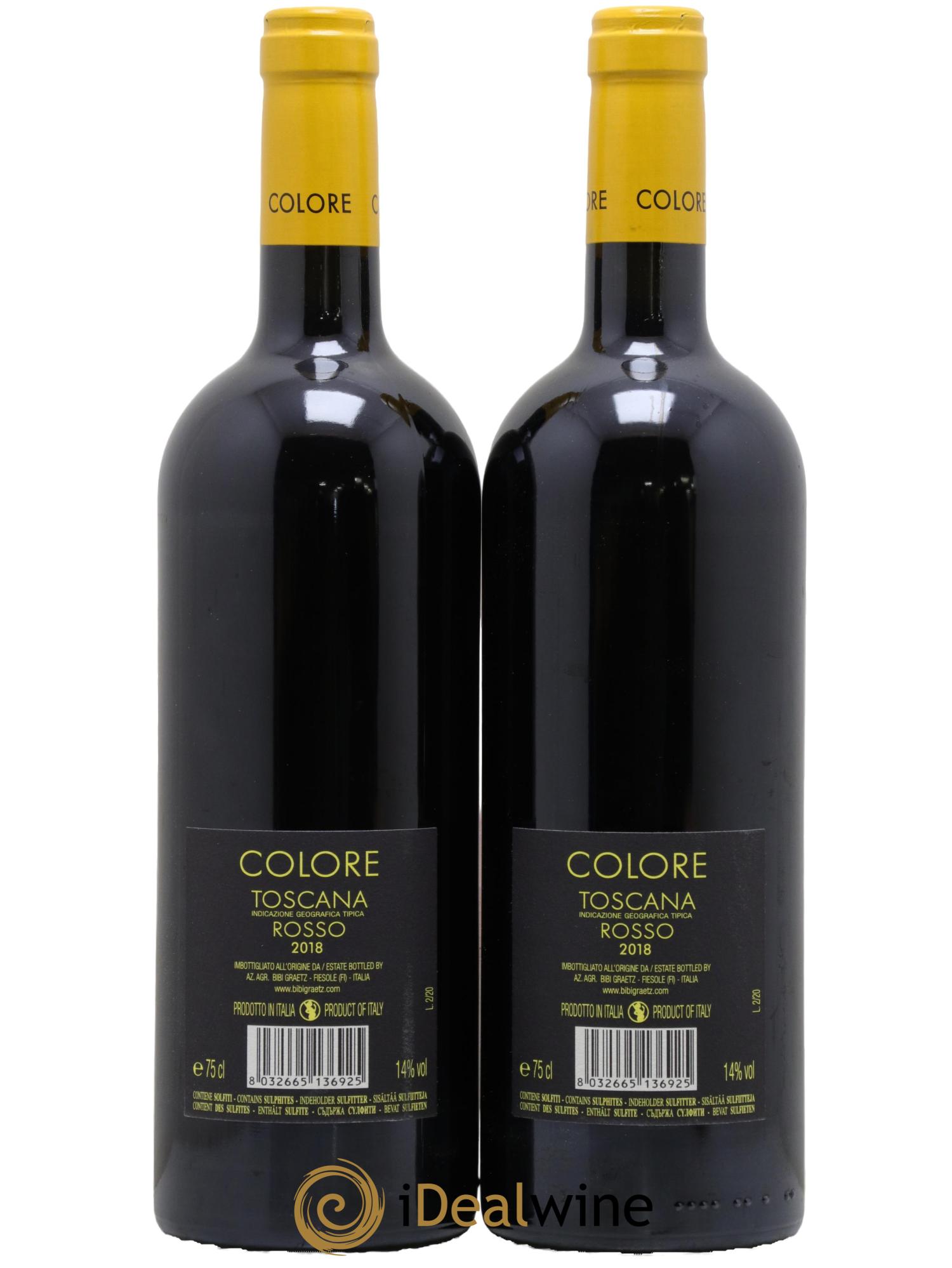 Toscana IGT Colore Bibi Graetz 2018 - Lot of 2 bottles - 1
