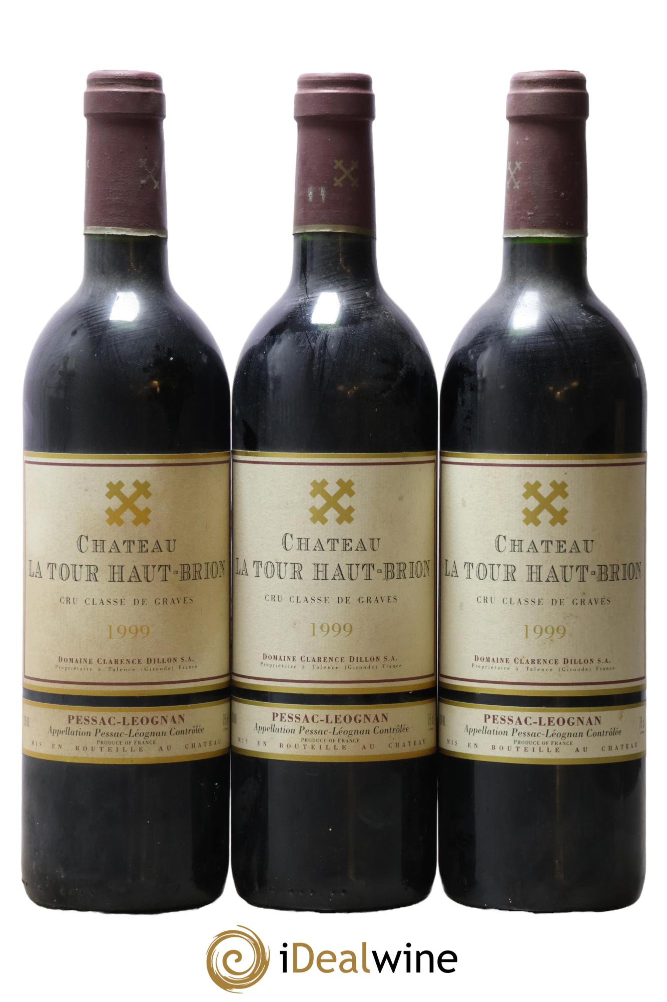 Château la Tour Haut-Brion Cru Classé de Graves 1999 - Posten von 3 Flaschen - 0