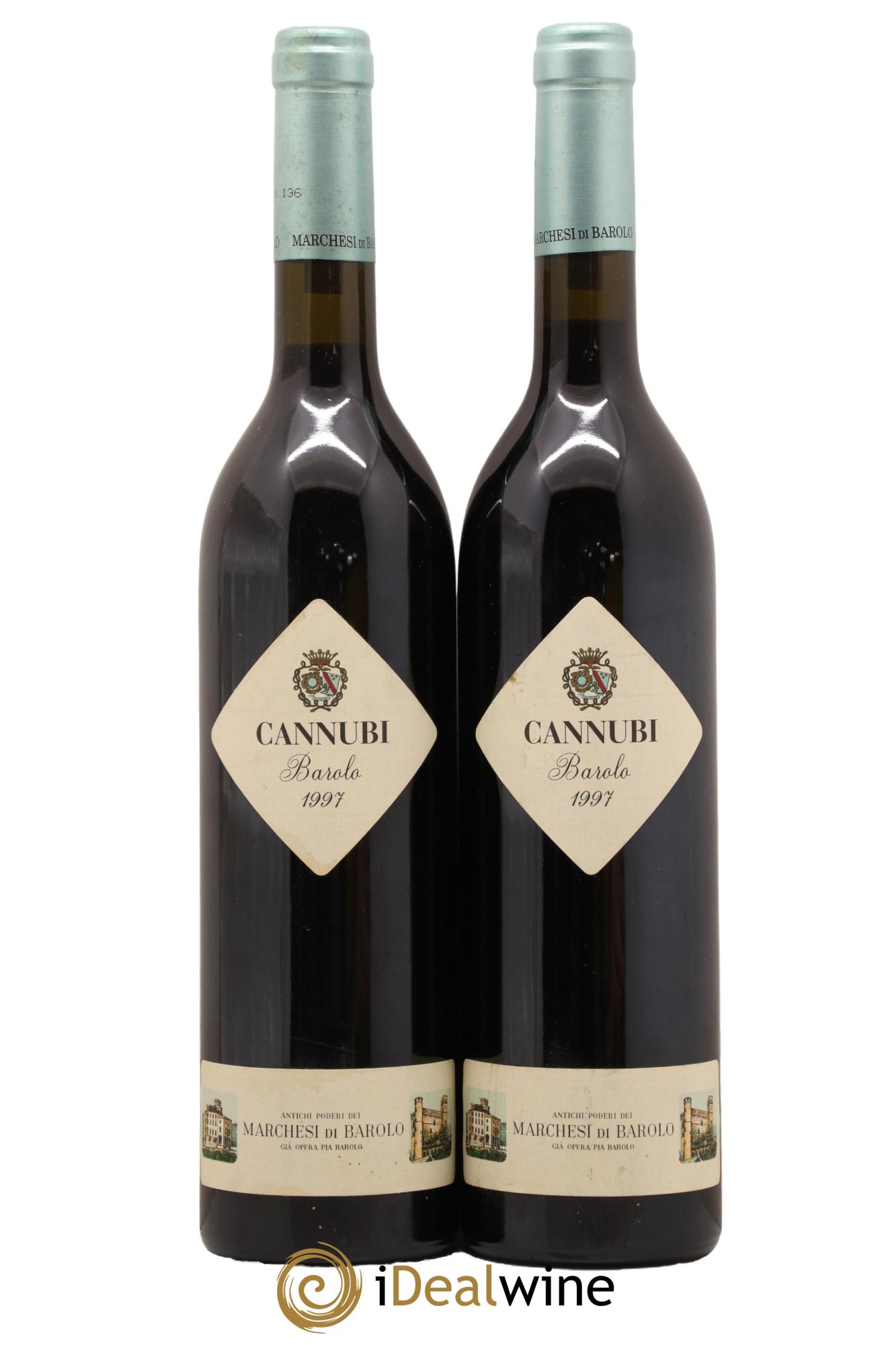 Barolo Cannubi Marchesi Di Barolo 1997 - Lot de 2 bouteilles - 0