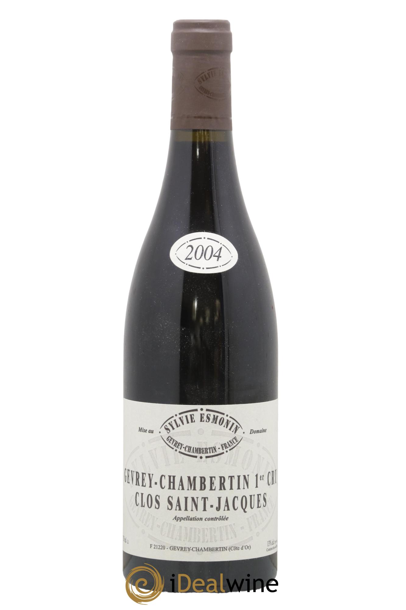 Gevrey-Chambertin 1er Cru Clos Saint Jacques Sylvie Esmonin 2004 - Lot de 1 bouteille - 0