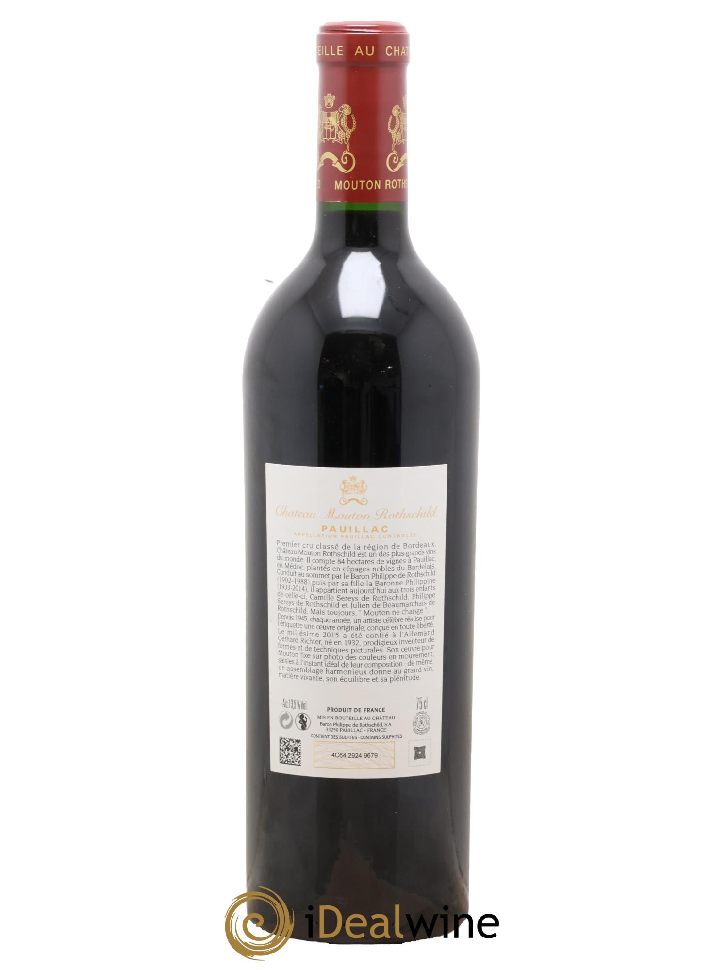 Château Mouton Rothschild 1er Grand Cru Classé 2015 - Lot of 1 bottle - 2