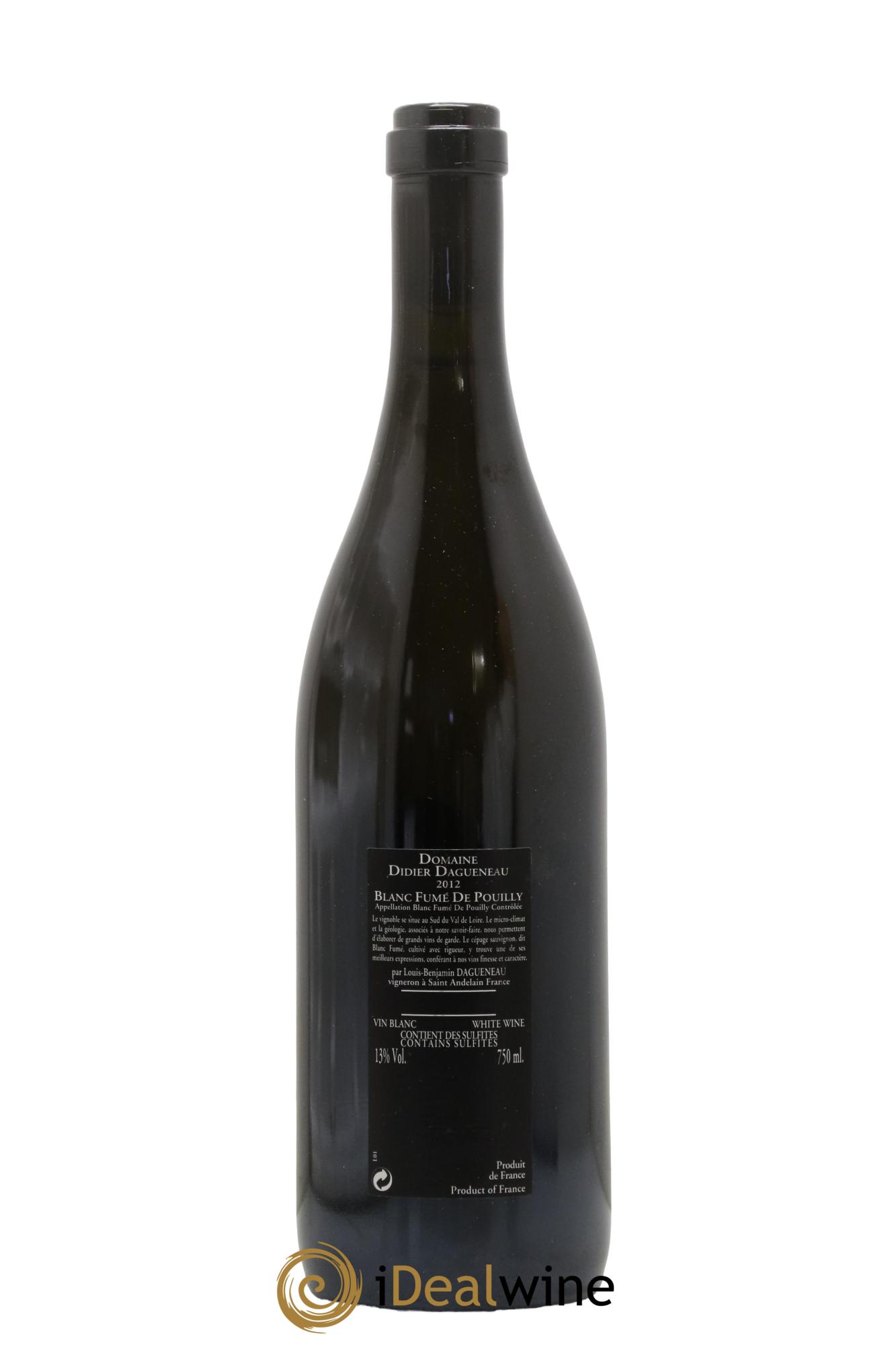 Vin de France (anciennement Pouilly-Fumé) Silex Dagueneau (Domaine Didier - Louis-Benjamin) 2012 - Lot of 1 bottle - 1