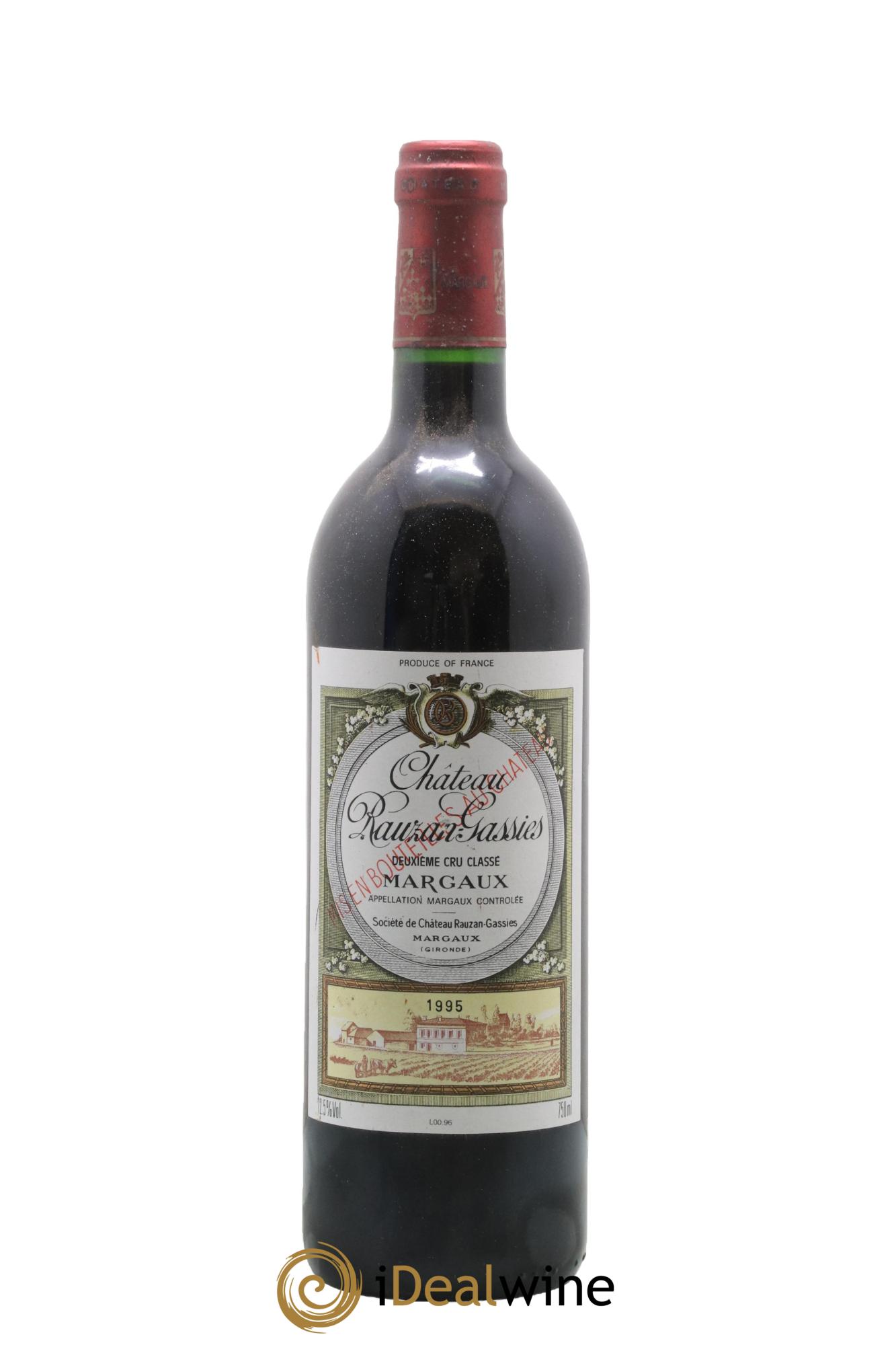 Château Rauzan-Gassies 2ème Grand Cru Classé 1995 - Lot de 1 bouteille - 0