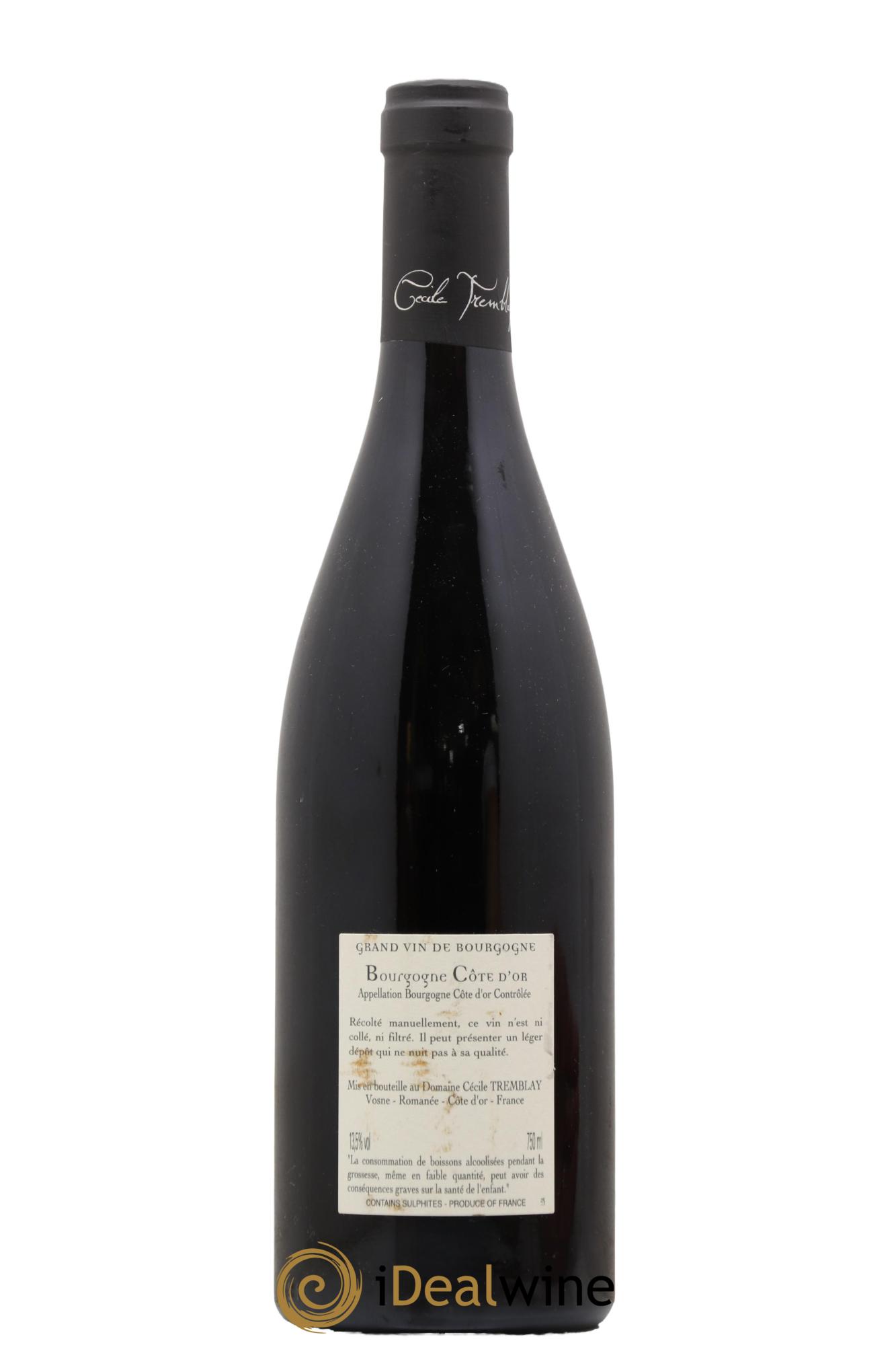 Bourgogne Côte-d'Or Cécile Tremblay 2020 - Lot de 1 bouteille - 1