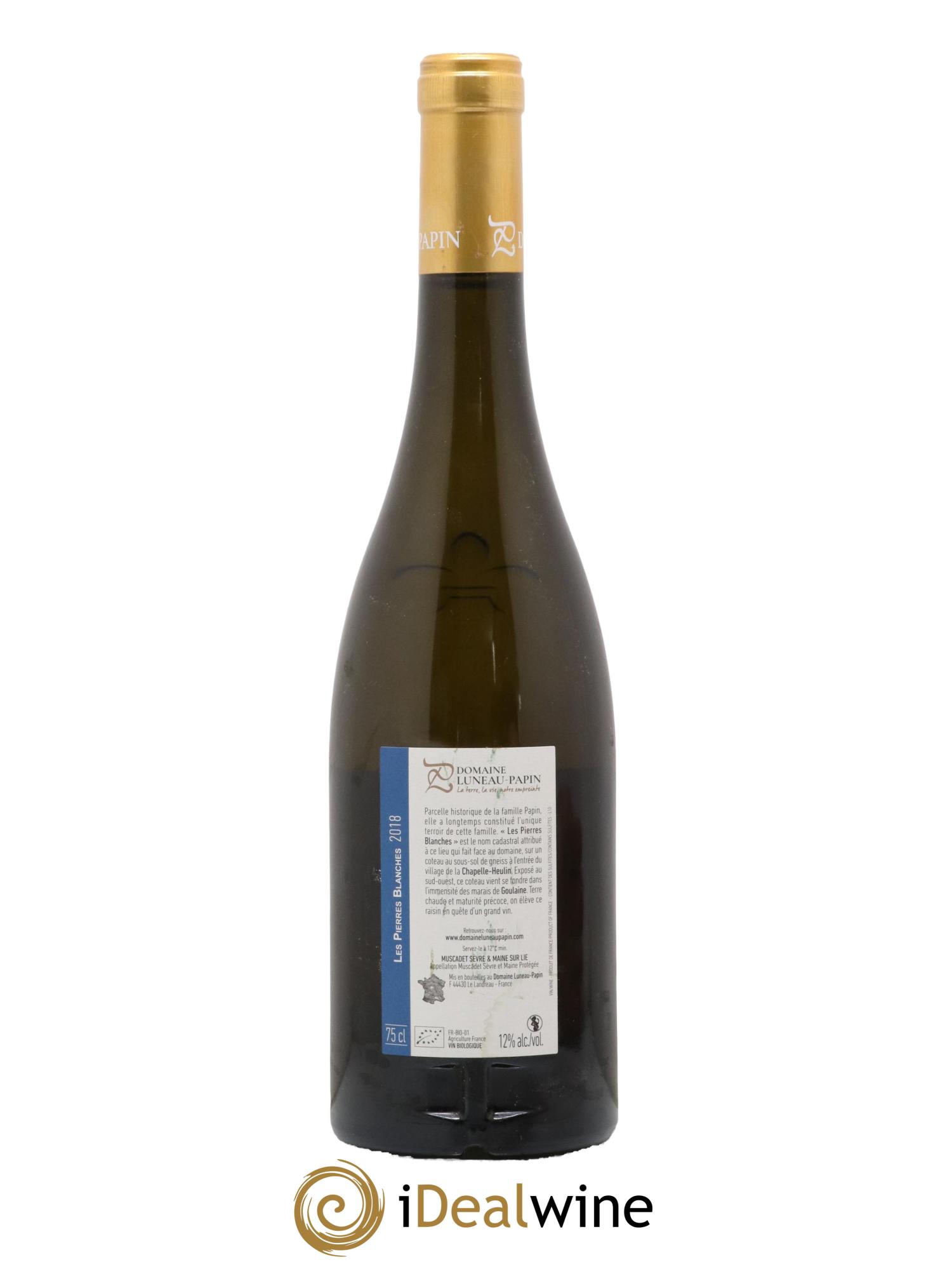 Muscadet-Sèvre-et-Maine Les Pierres Blanches Luneau-Papin 2018 - Lot de 1 bouteille - 1