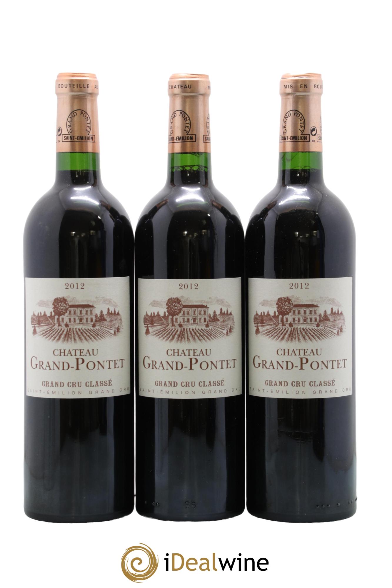 Château Grand Pontet Grand Cru Classé 2012 - Lotto di 3 bottiglie - 0