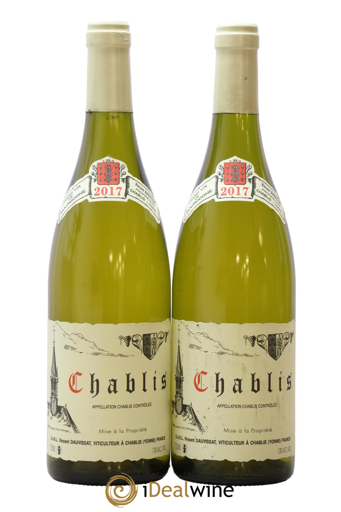 Chablis Vincent Dauvissat (Domaine) 2017 - Lot of 2 bottles - 0