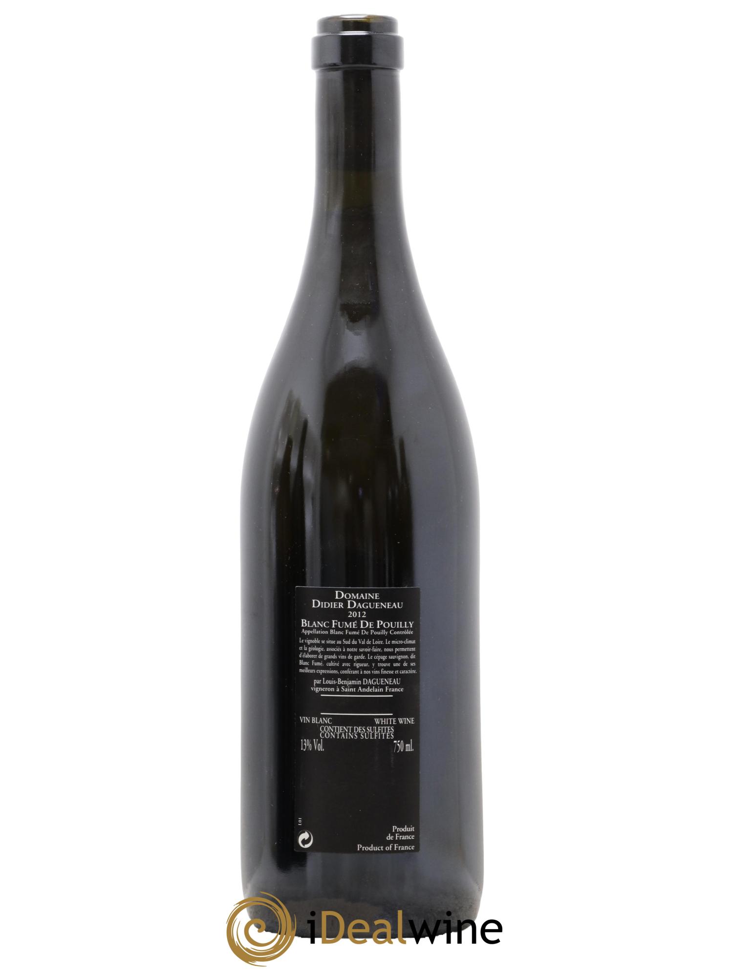 Vin de France (anciennement Pouilly-Fumé) Silex Dagueneau (Domaine Didier - Louis-Benjamin) 2012 - Lot de 1 bouteille - 1