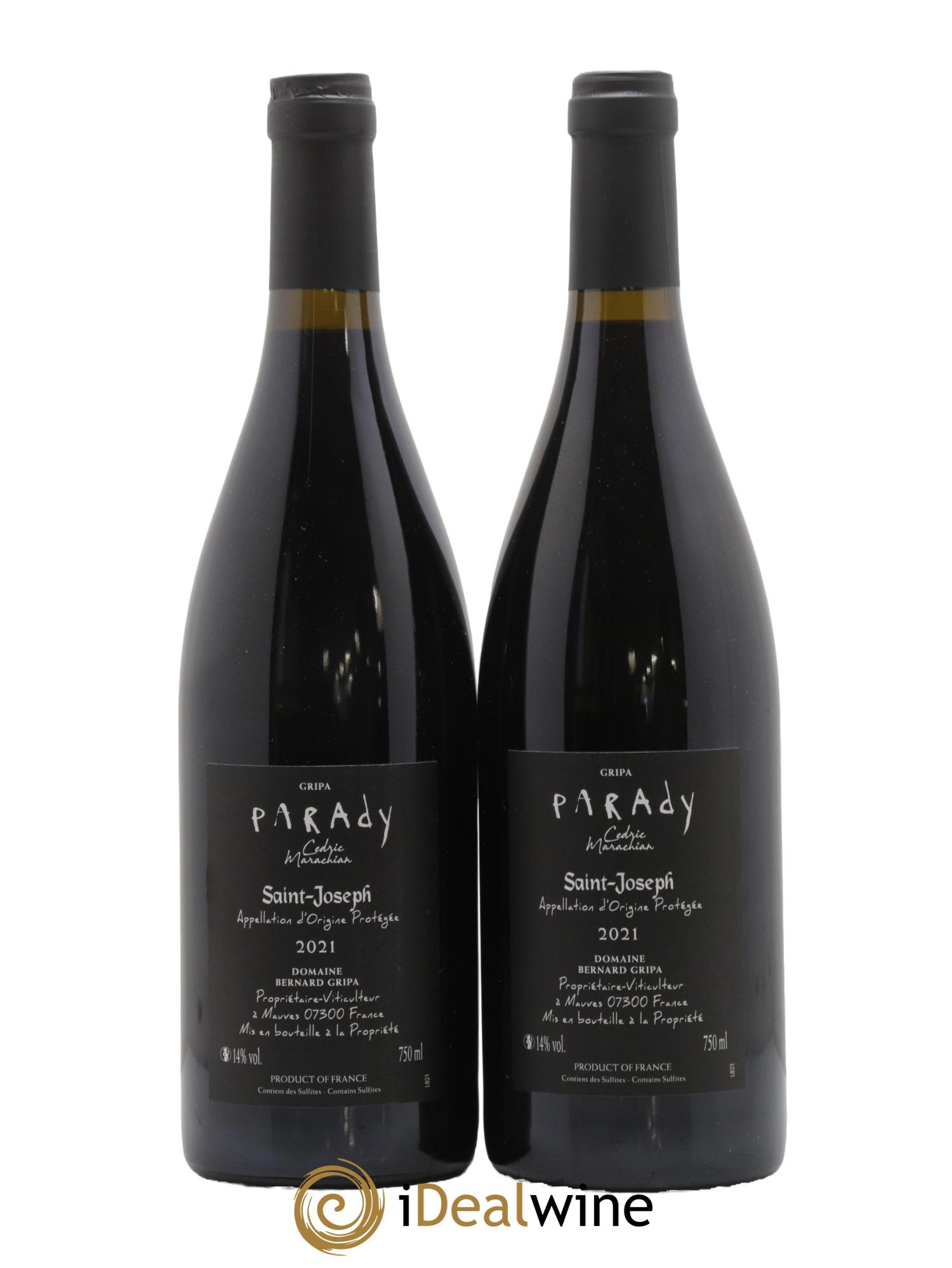 Saint-Joseph Parady Bernard Gripa (Domaine) 2021 - Lotto di 2 bottiglie - 1