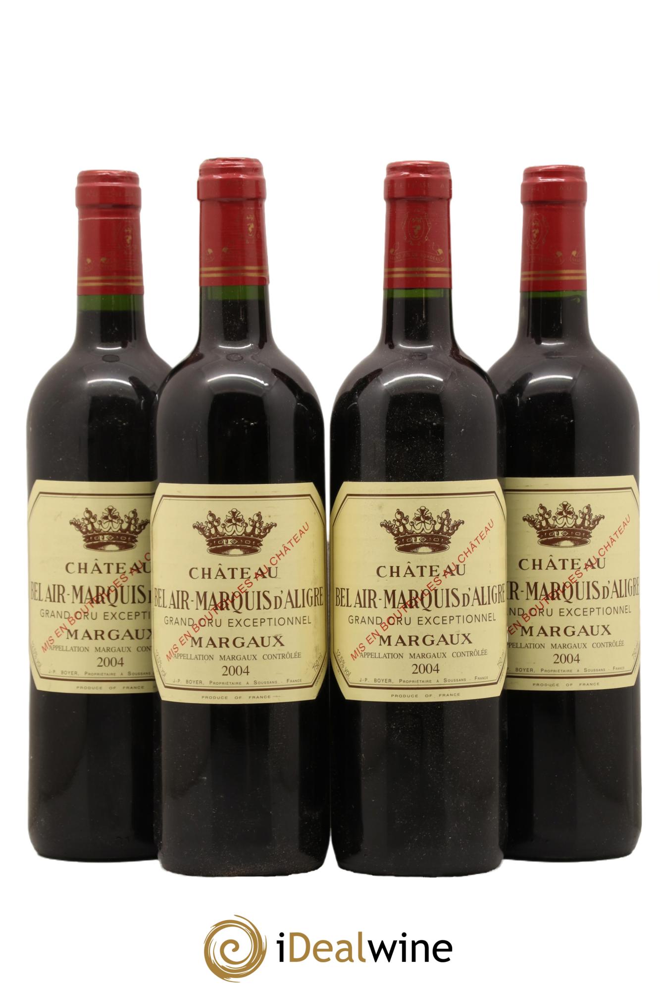 Château Bel Air Marquis d'Aligre 2004 - Lot de 4 bouteilles - 0