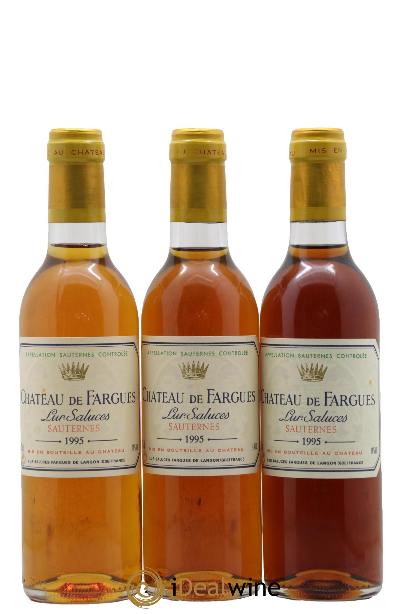 Château de Fargues 1995 - Posten von 3 Demi-Flaschen - 0