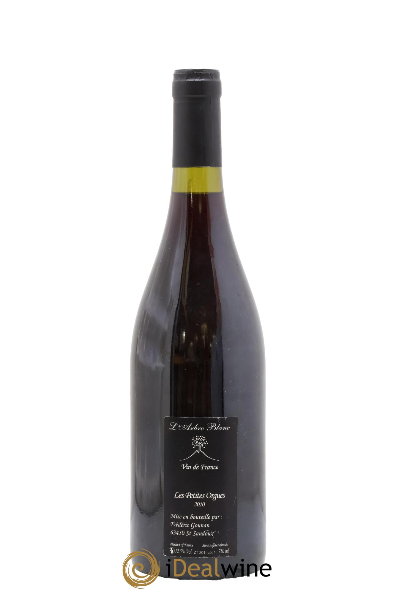 Vin de France Les Petites Orgues Vignoble de l'Arbre Blanc 2010 - Lot of 1 bottle - 1