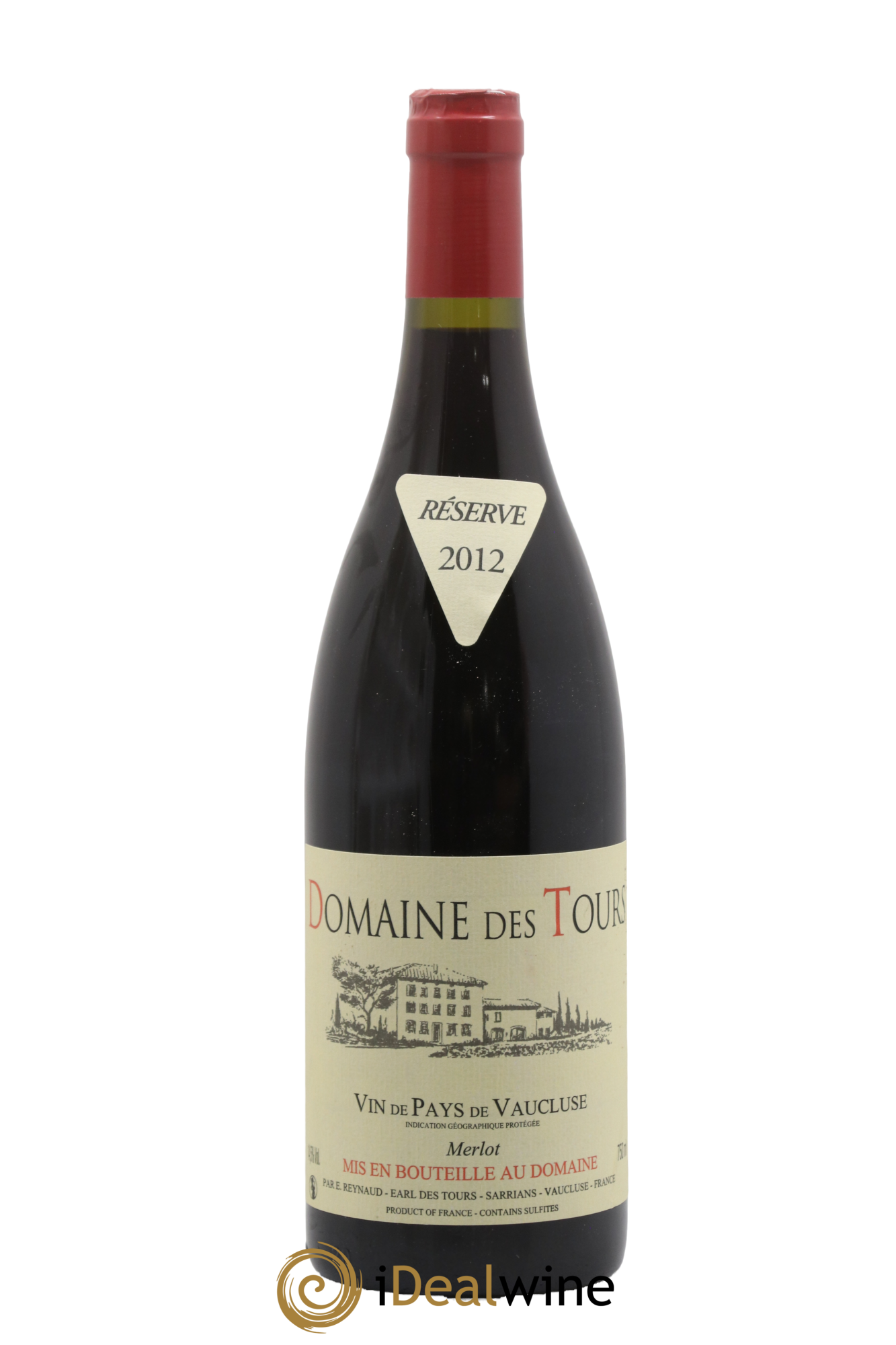 Vaucluse Domaine des Tours Merlot Emmanuel Reynaud 2012 - Lot of 1 bottle - 0