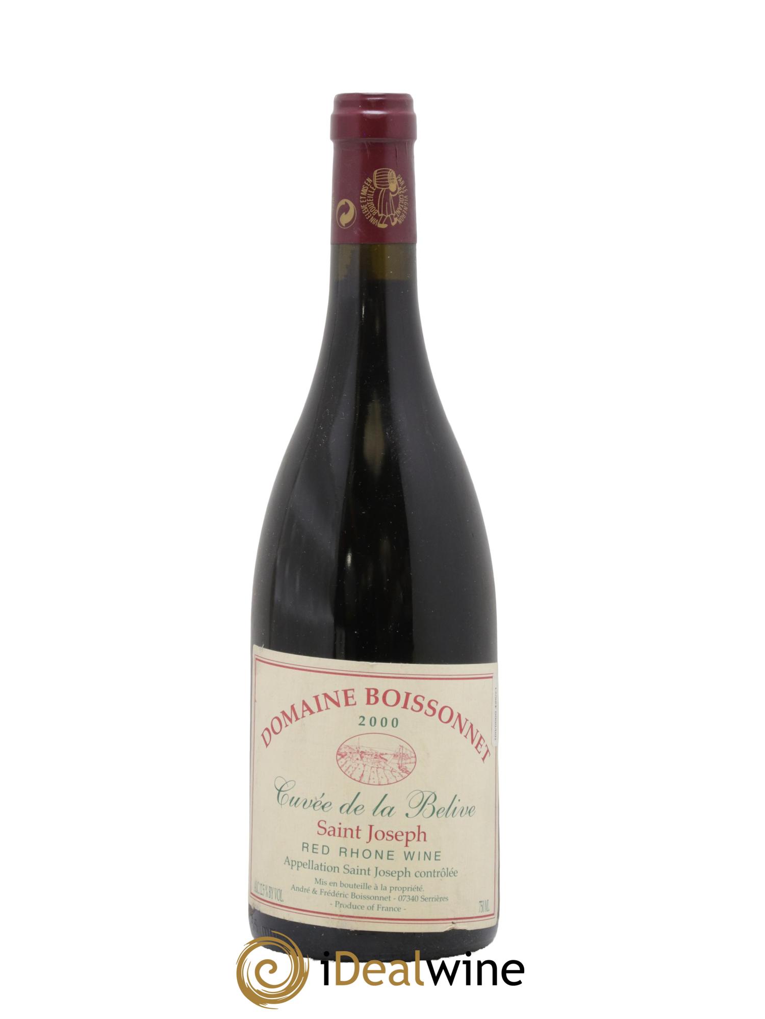 Saint-Joseph Cuvée Bélive Domaine Boissonnet 2000 - Lotto di 1 bottiglia - 0
