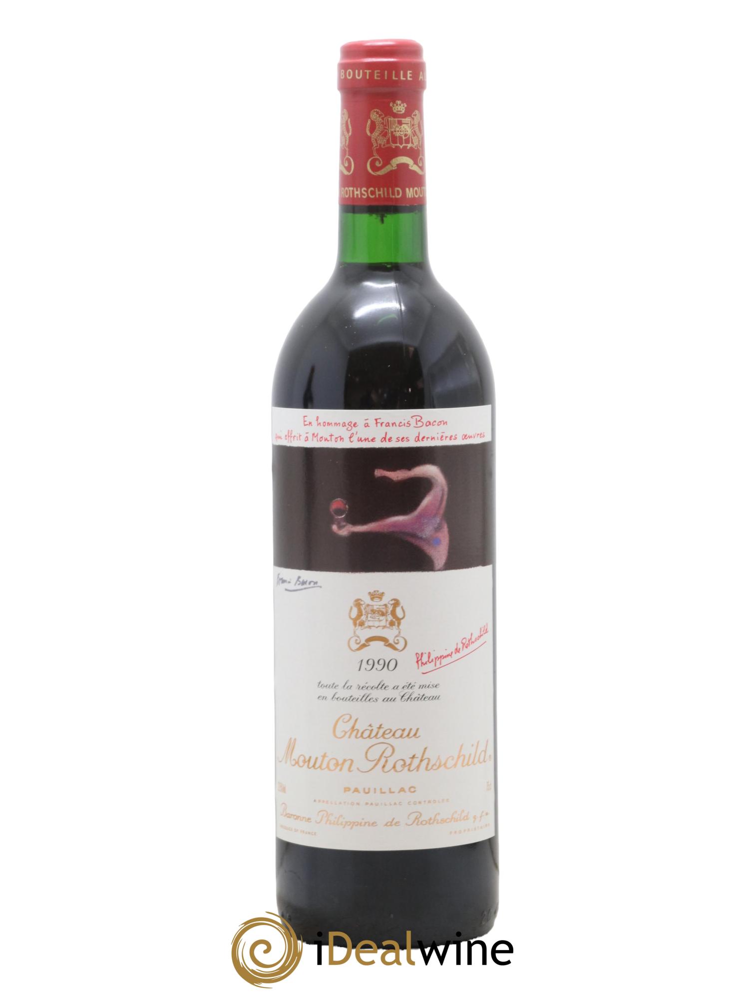 Château Mouton Rothschild 1er Grand Cru Classé 1990 - Lot de 1 bouteille - 0