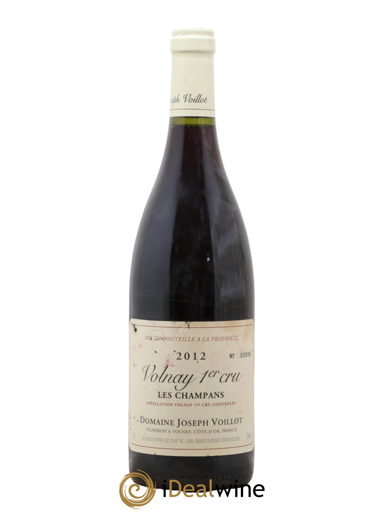 Volnay 1er Cru les Champans Joseph Voillot (Domaine) 2012 - Lotto di 1 bottiglia - 0