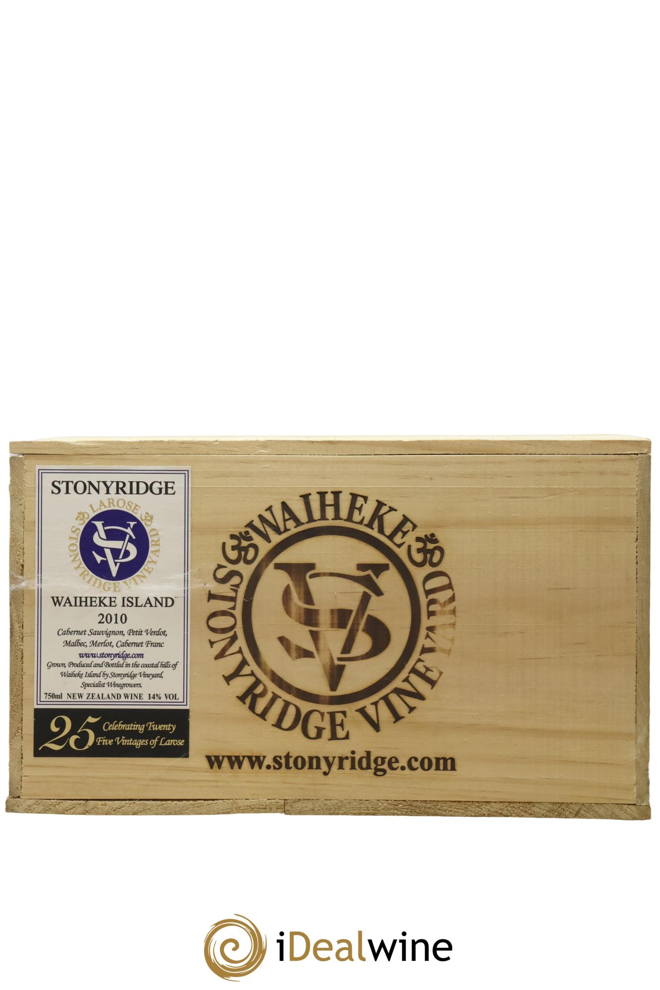 Nouvelle Zélande Larose Waiheke Island Stonyridge 2010 - Lot de 6 bouteilles - 5