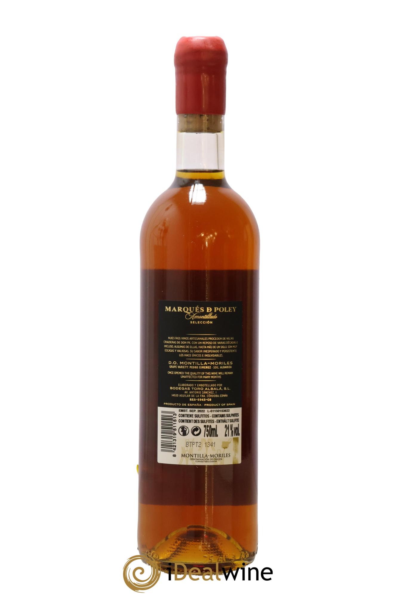 Montilla Moriles Marqués de Poley Amontillado Seleccion Toro Albala 1951 - Lot de 1 bouteille - 2