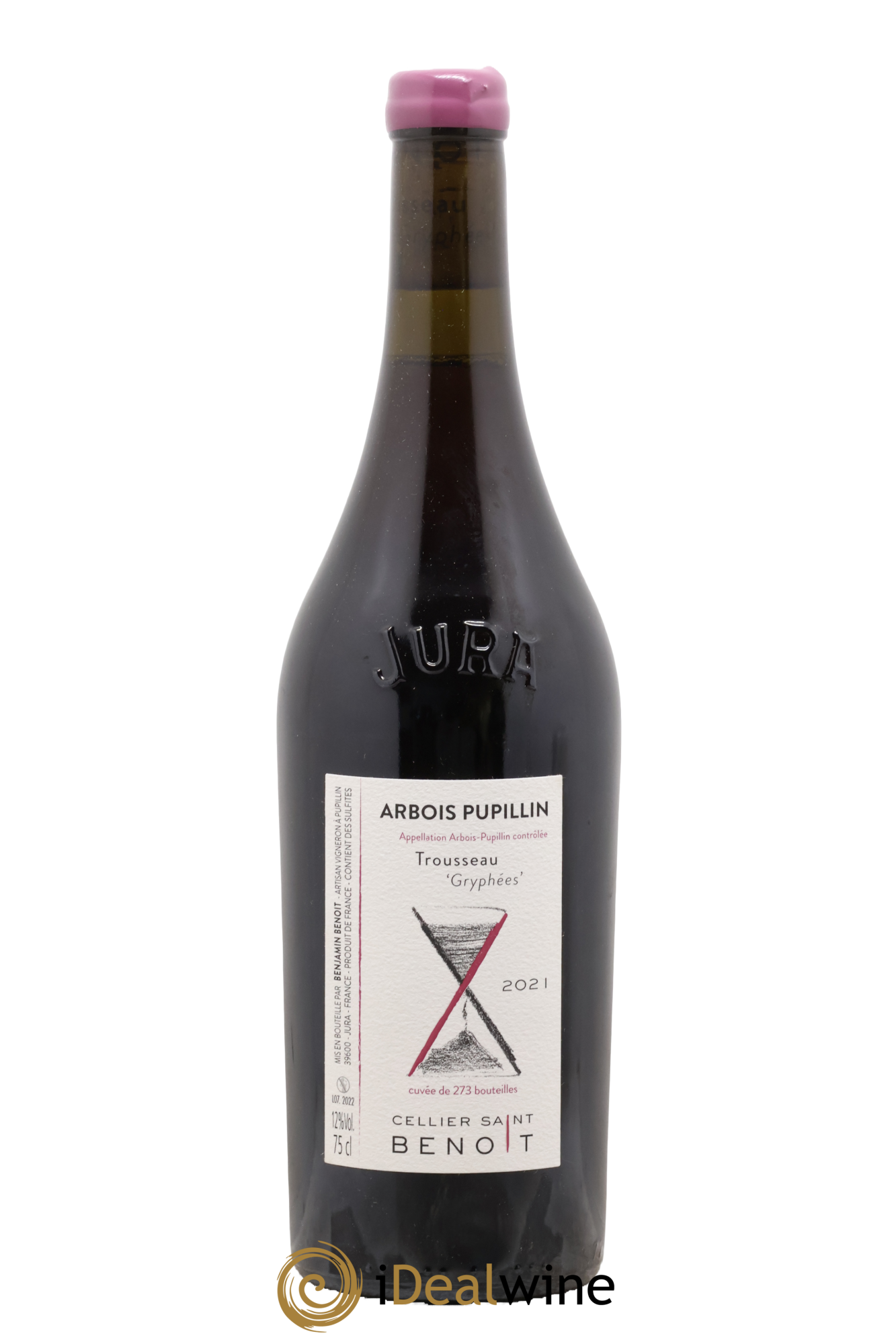 Arbois Pupillin Trousseau Gryphees Cellier Saint Benoit 2021 - Lot de 1 bouteille - 0