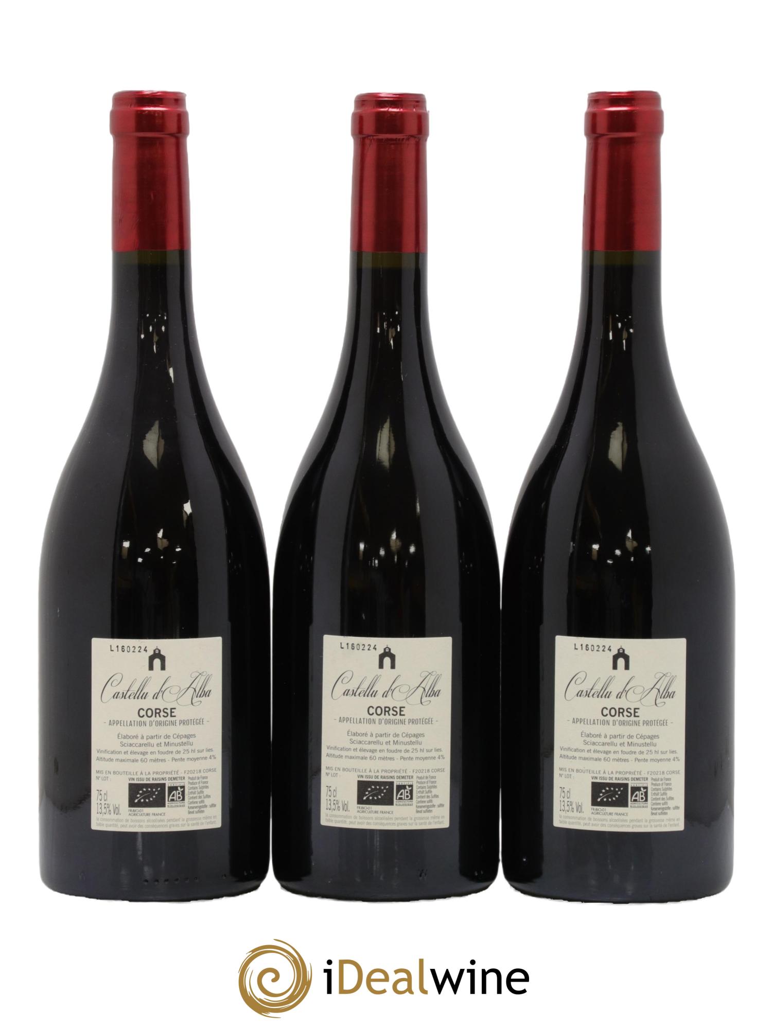 Vin de Corse Castellu d'Alba Chapelle des Capucins 2022 - Lot de 3 bouteilles - 1
