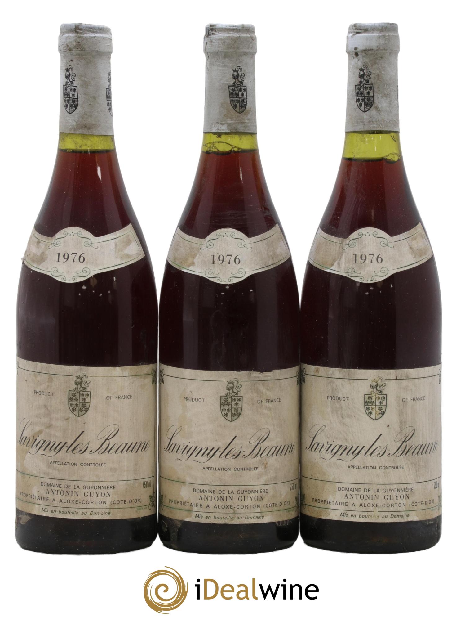 Savigny-lès-Beaune Antonin Guyon 1976 - Lot de 3 bouteilles - 0