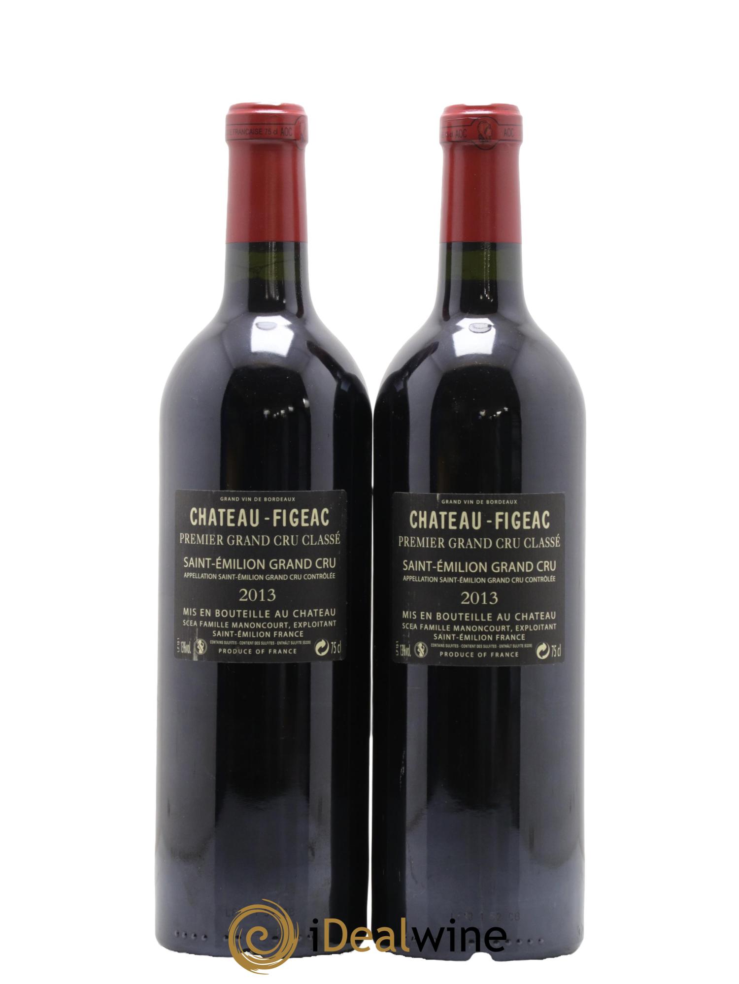 Château Figeac 1er Grand Cru Classé A 2013 - Lot de 2 bouteilles - 1