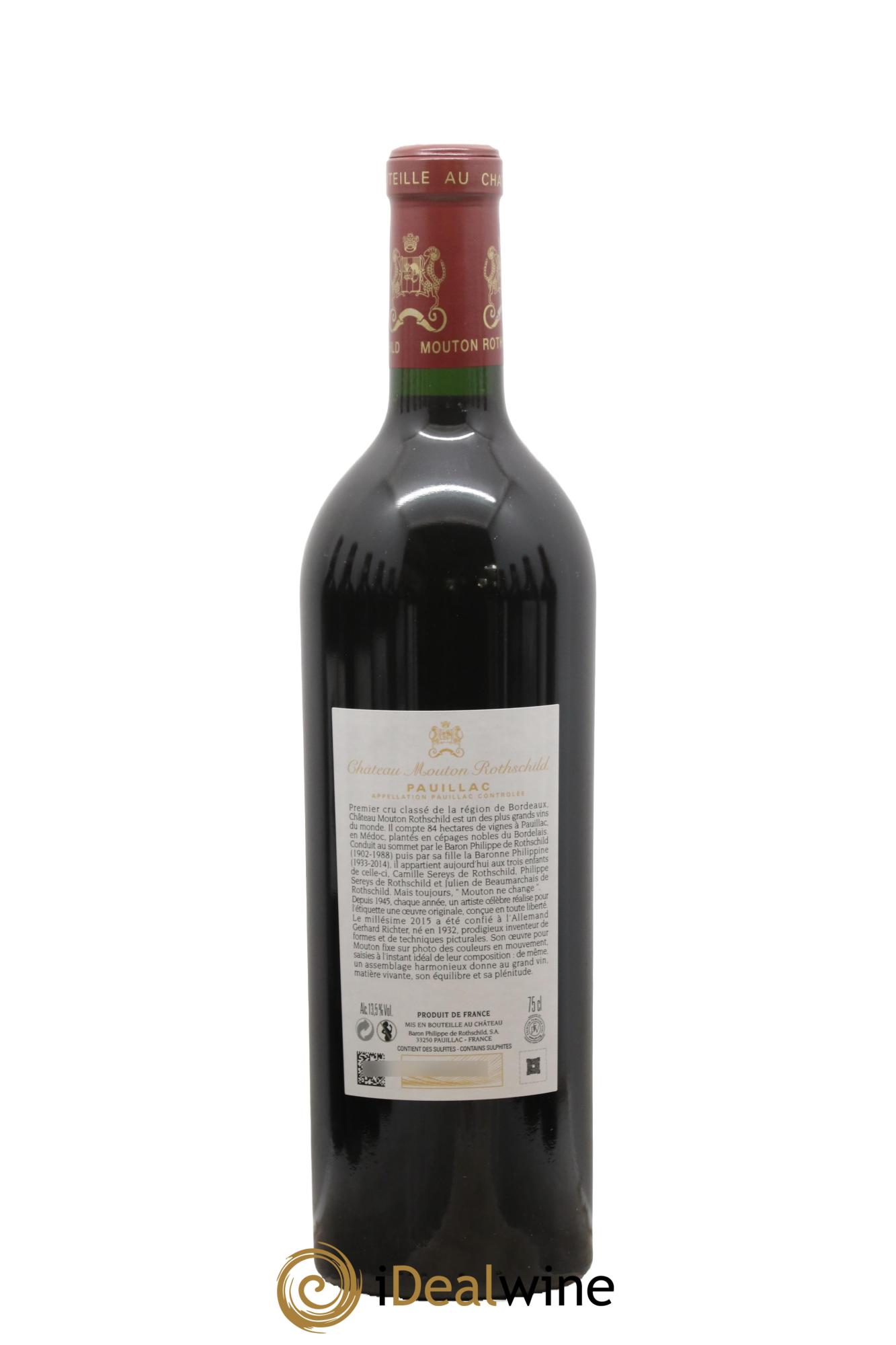 Château Mouton Rothschild 1er Grand Cru Classé 2015 - Lot of 1 bottle - 1