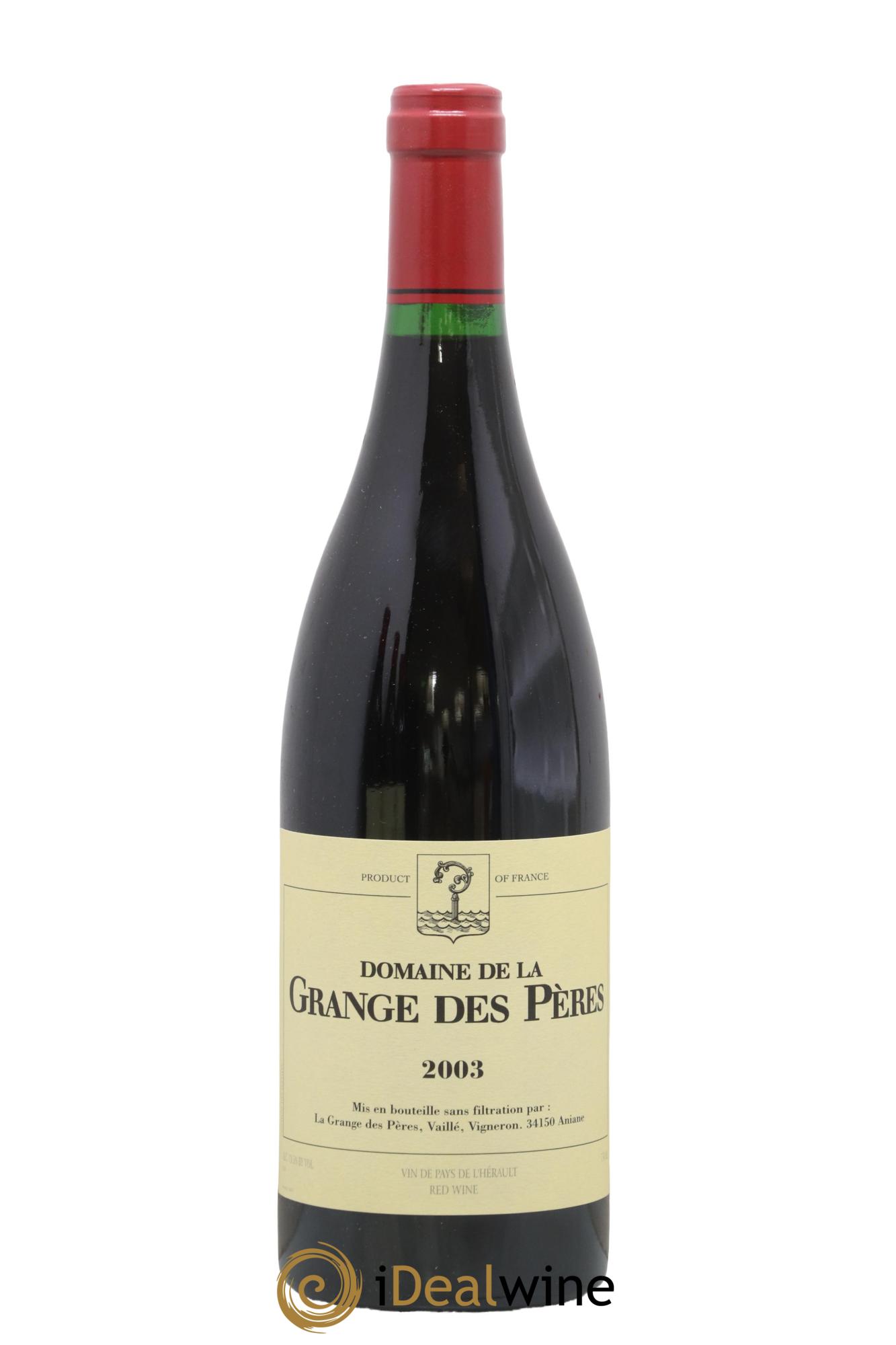 IGP Pays d'Hérault Grange des Pères Laurent Vaillé 2003 - Lot de 1 bouteille - 0