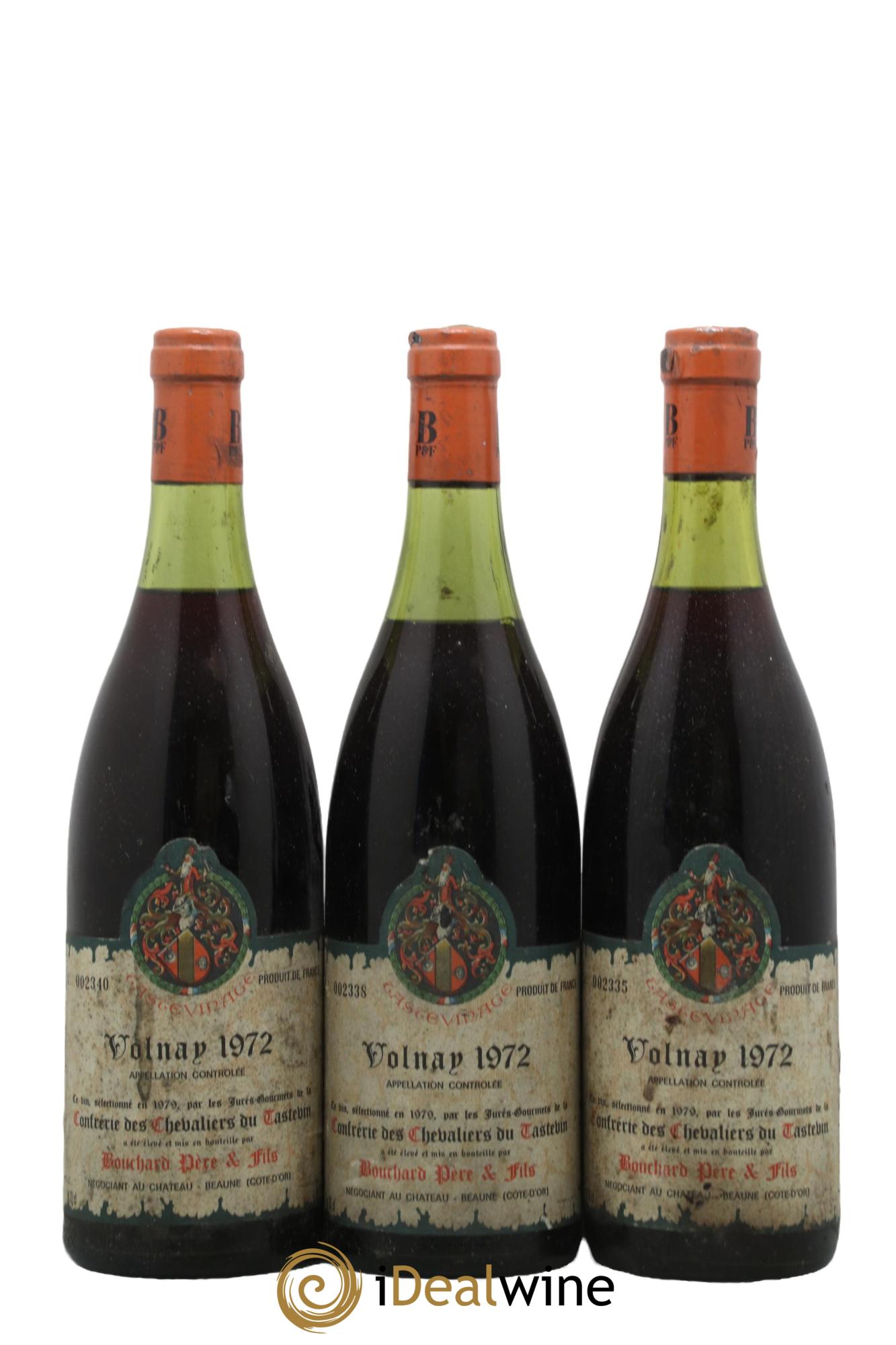 Volnay Tasteviné Maison Bouchard Père et Fils 1972 - Lot de 3 bouteilles - 0