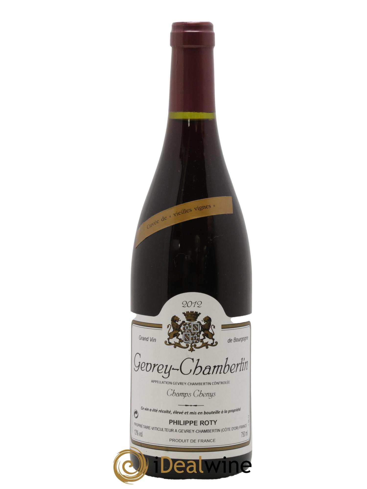 Gevrey-Chambertin Cuvée de Champs-Chenys Joseph Roty (Domaine) Vieilles Vignes 2012 - Lot de 1 bouteille - 0