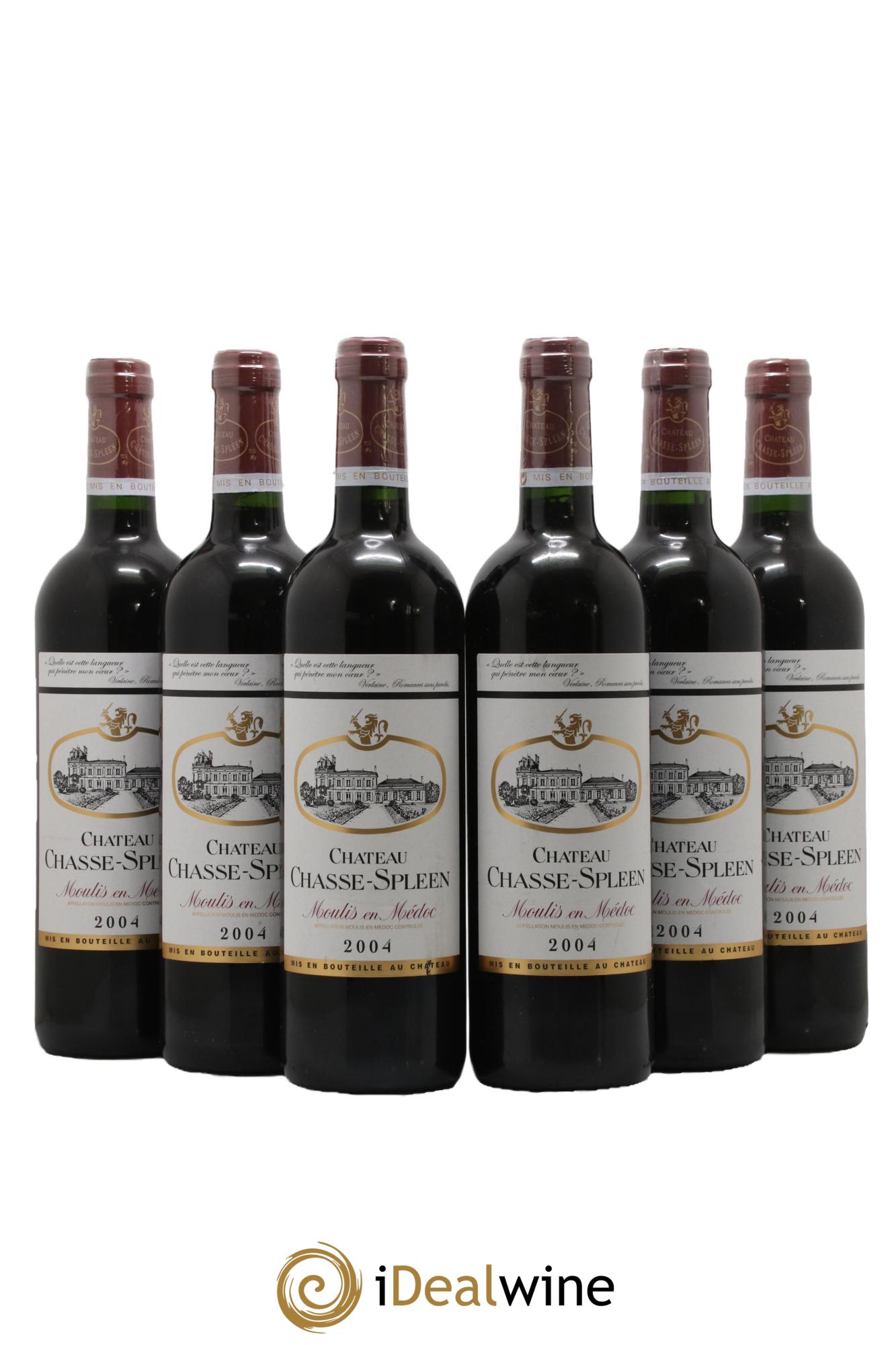 Château Chasse Spleen 2004 - Lot de 6 bouteilles - 0
