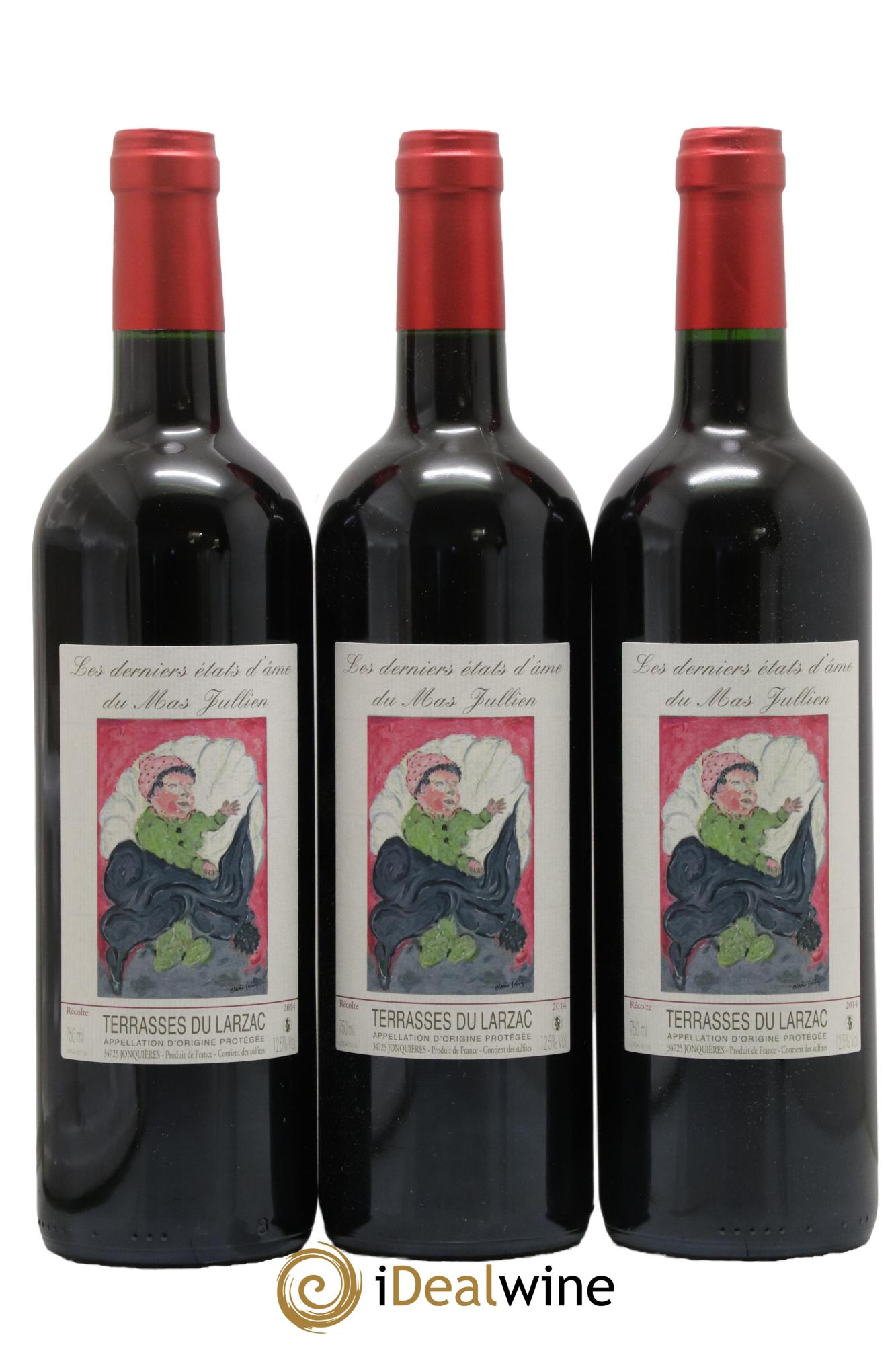 Terrasses du Larzac Mas Jullien Les derniers états d'âme Olivier Jullien 2014 - Lot de 3 bouteilles - 0