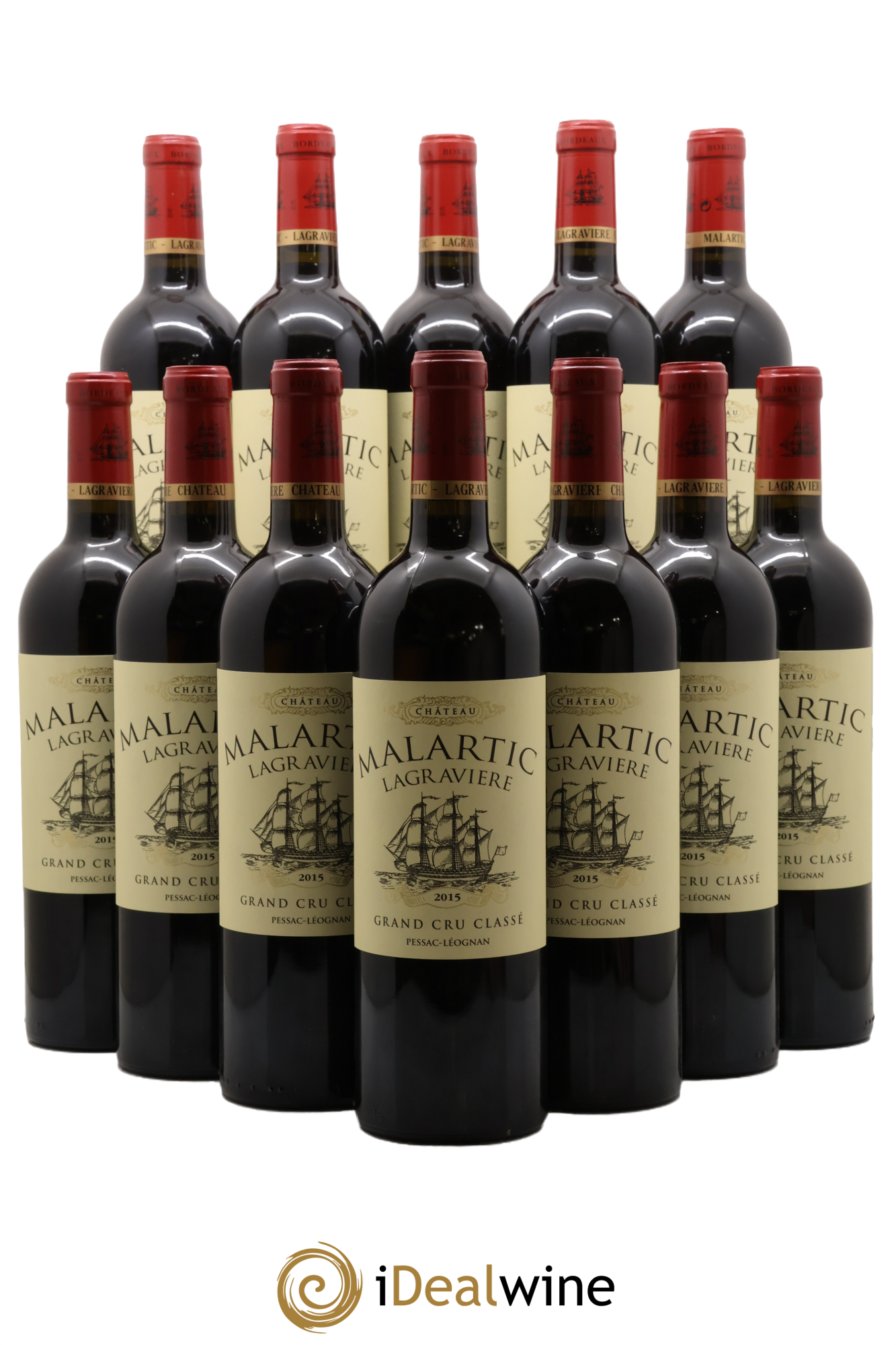 Château Malartic-Lagravière Cru Classé de Graves 2015 - Lot of 12 bottles - 0