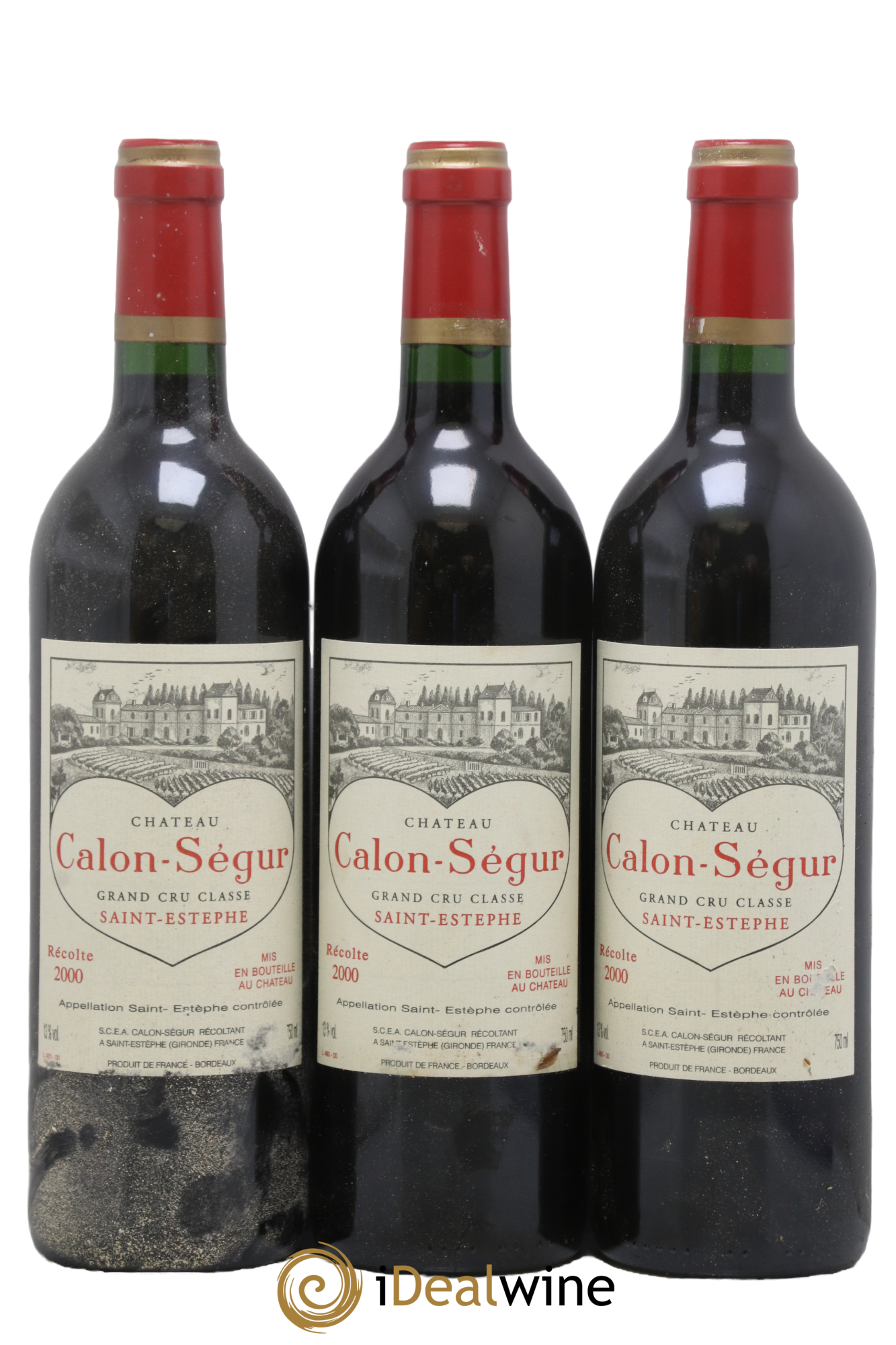 Château Calon Ségur 3ème Grand Cru Classé 2000 - Lotto di 3 bottiglie - 0