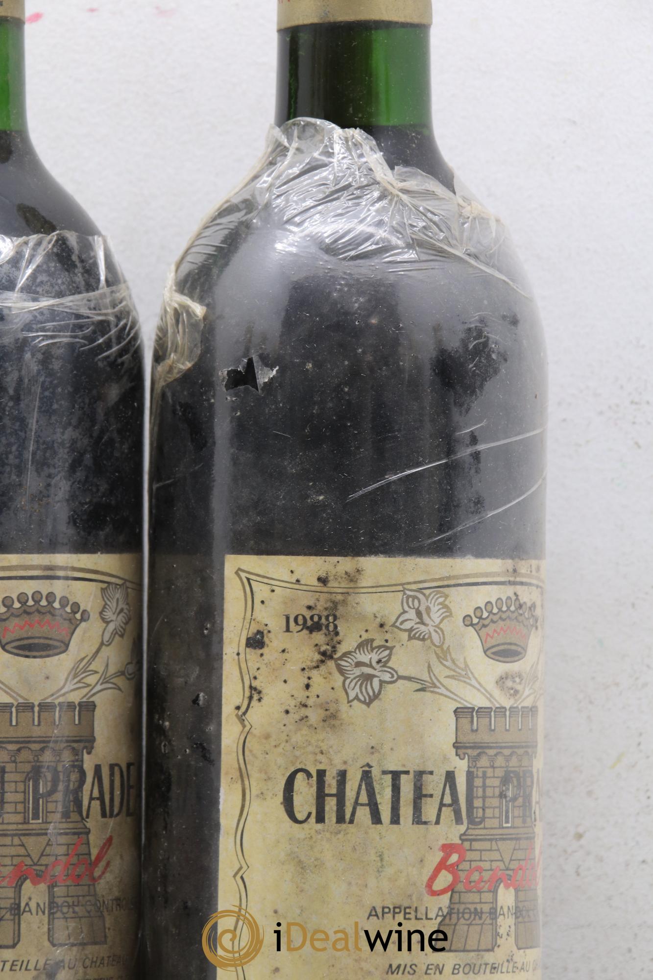 Bandol Château Pradeaux Famille Portalis  1988 - Posten von 2 Flaschen - 1