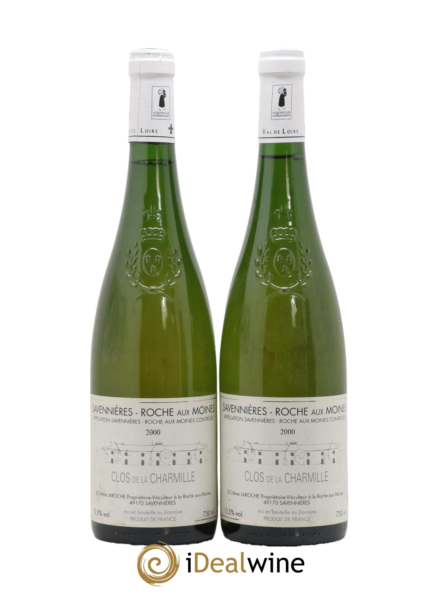 Savennières Roche aux Moines Clos de la Charmille Domaine Laroche 2000 - Lot de 2 bouteilles - 0
