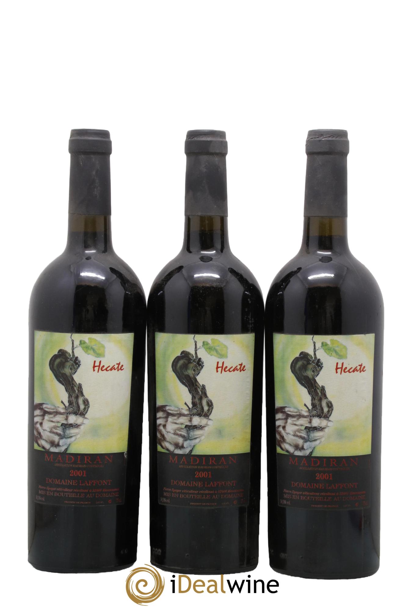 Madiran Hecate Domaine Laffont 2001 - Lot de 3 bouteilles - 0