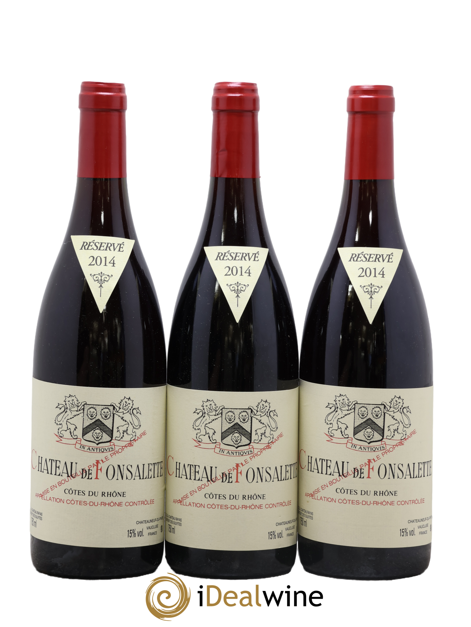 Côtes-du-Rhône Château de Fonsalette Emmanuel Reynaud 2014 - Lot de 3 bouteilles - 0