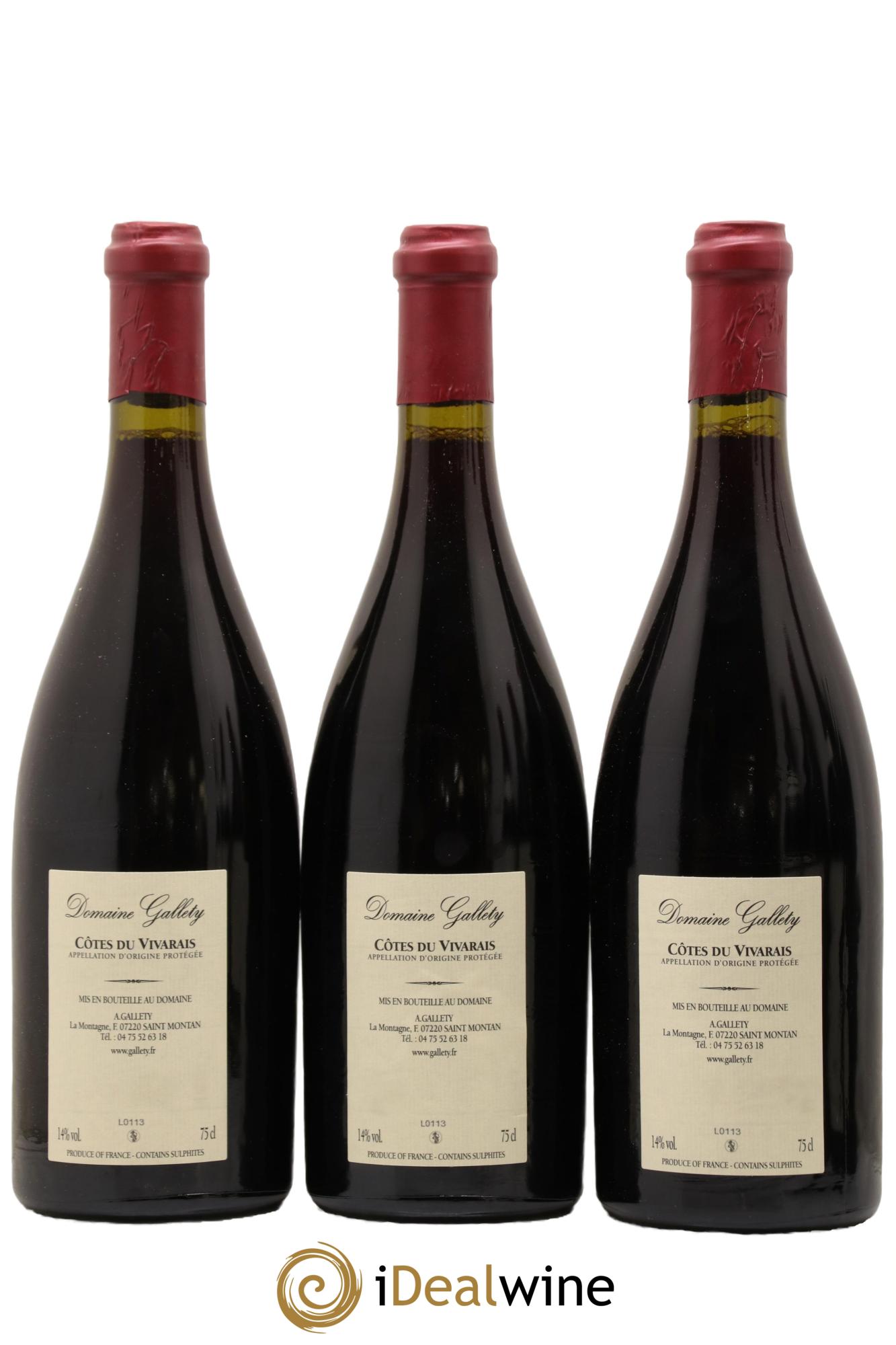 Côtes du Vivarais La Ligure Gallety (Domaine) 2013 - Lot de 6 bouteilles - 4