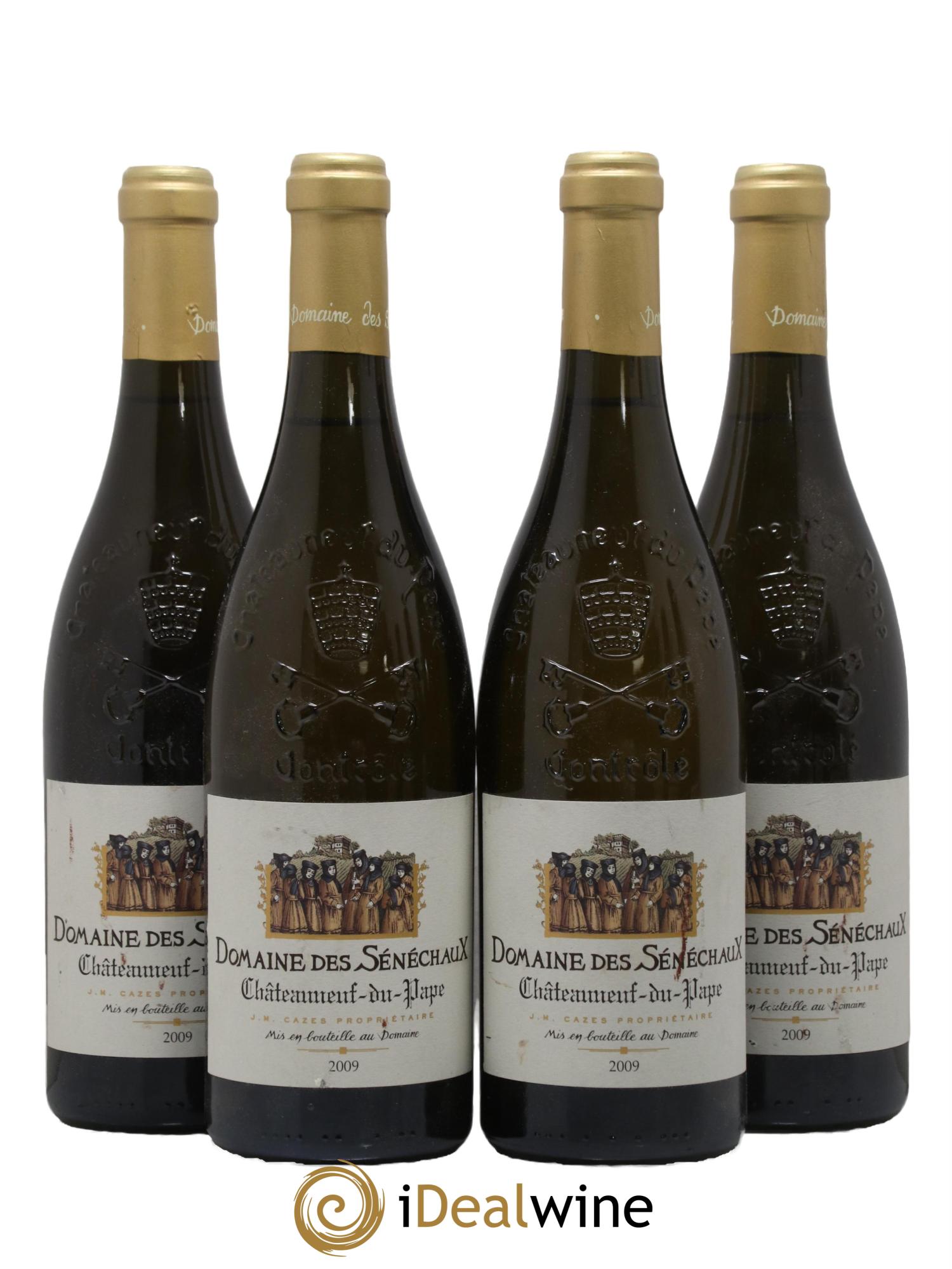 Châteauneuf-du-Pape Sénéchaux (Domaine des) Famille J-M. Cazès 2009 - Lot de 4 bouteilles - 0