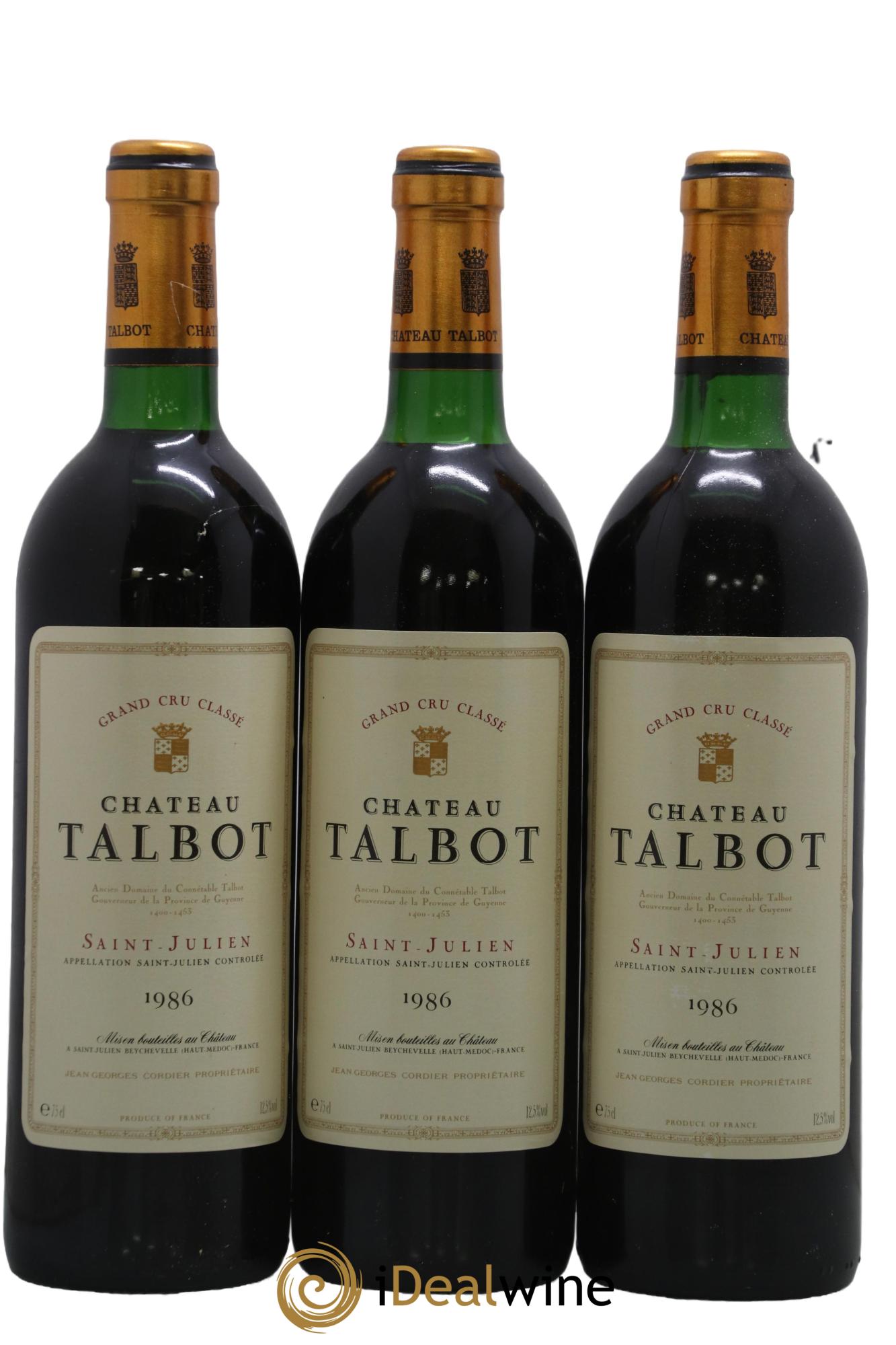 Château Talbot 4ème Grand Cru Classé 1986 - Lot of 12 bottles - 3