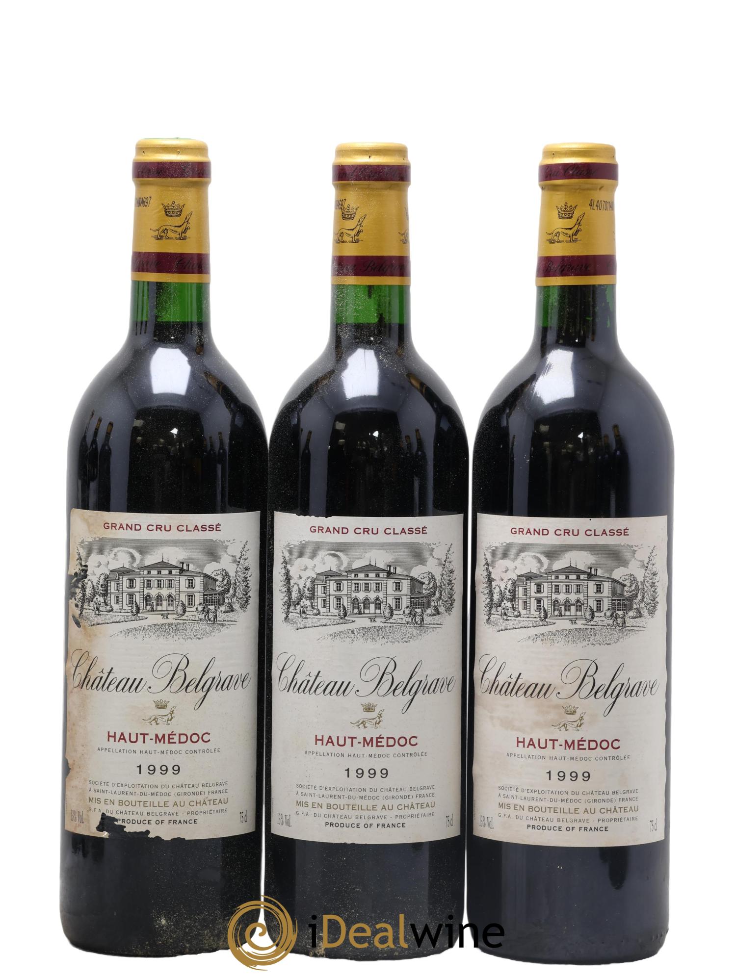 Château Belgrave 5ème Grand Cru Classé 1999 - Posten von 12 Flaschen - 2