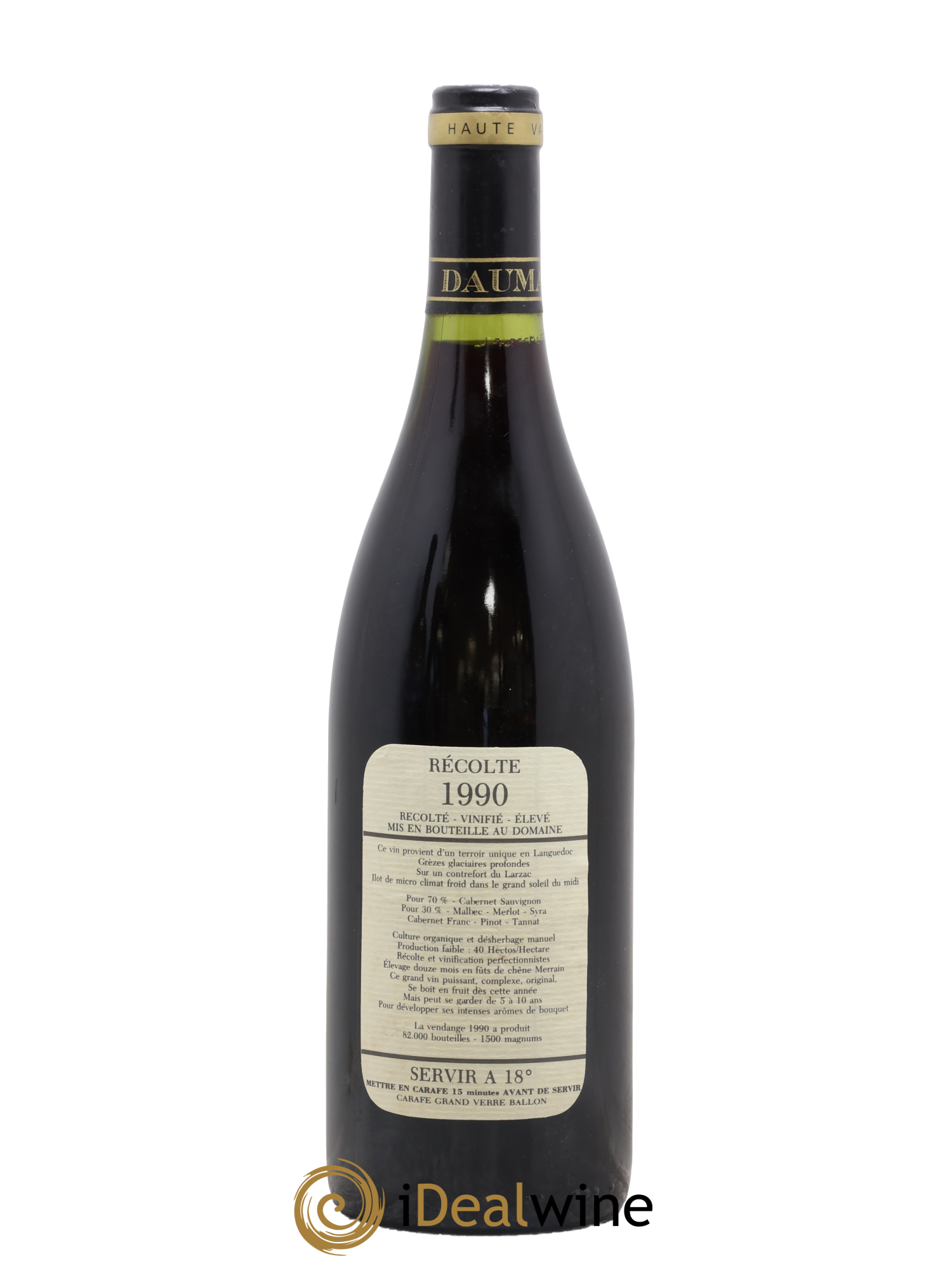 Saint-Guilhem-le-Désert - Cité d'Aniane Mas Daumas Gassac Famille Guibert de La Vaissière 1990 - Lot de 1 bouteille - 1