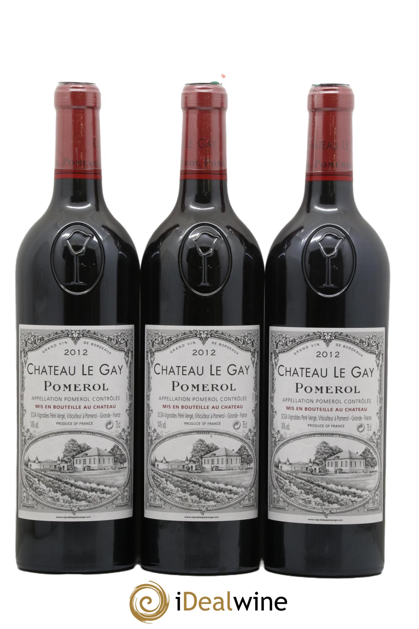Château Le Gay 2012 - Lot of 3 bottles - 0