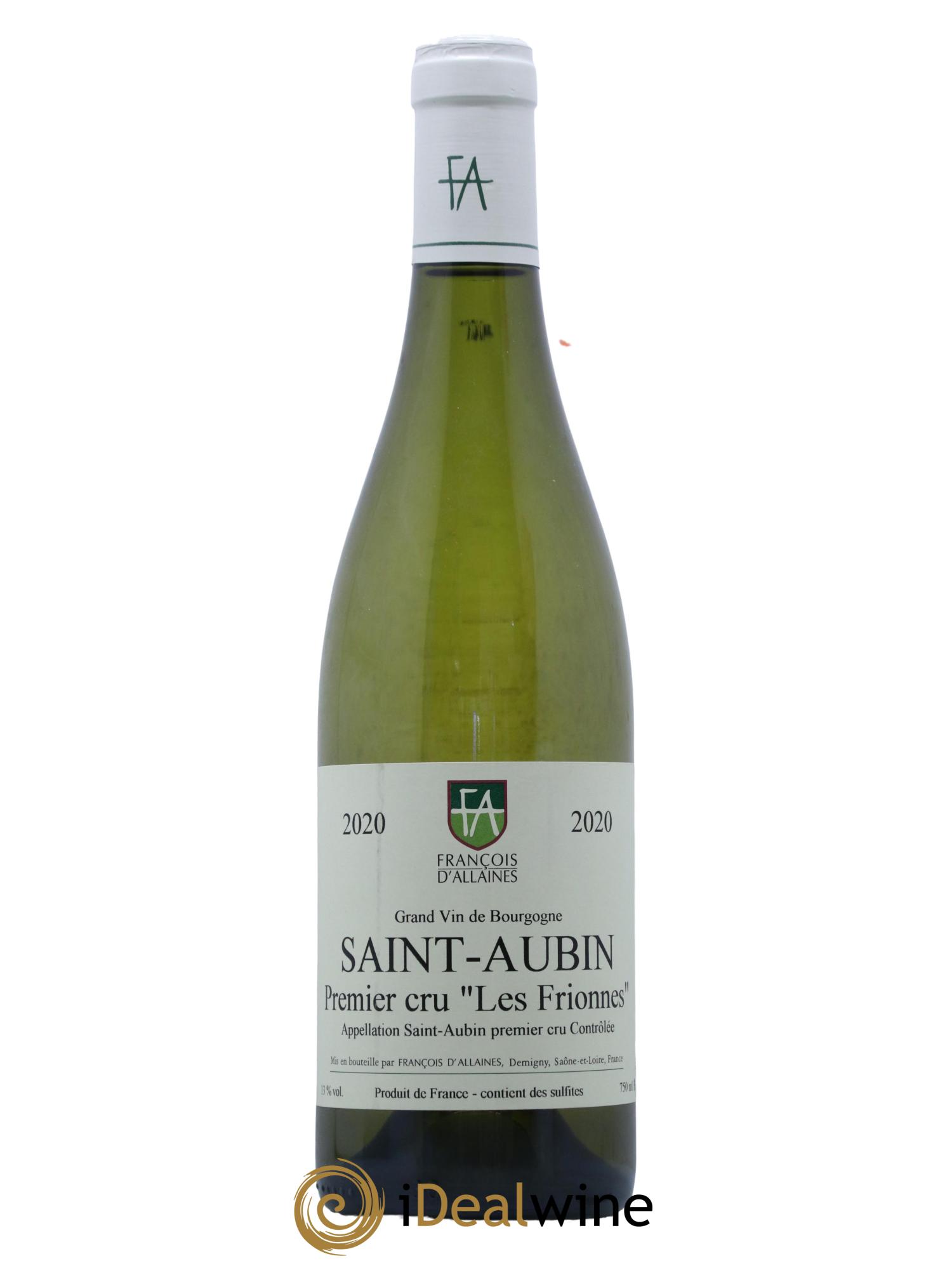 Saint-Aubin 1er Cru Les Frionnes François d'Allaines 2020 - Lot de 1 bouteille - 0