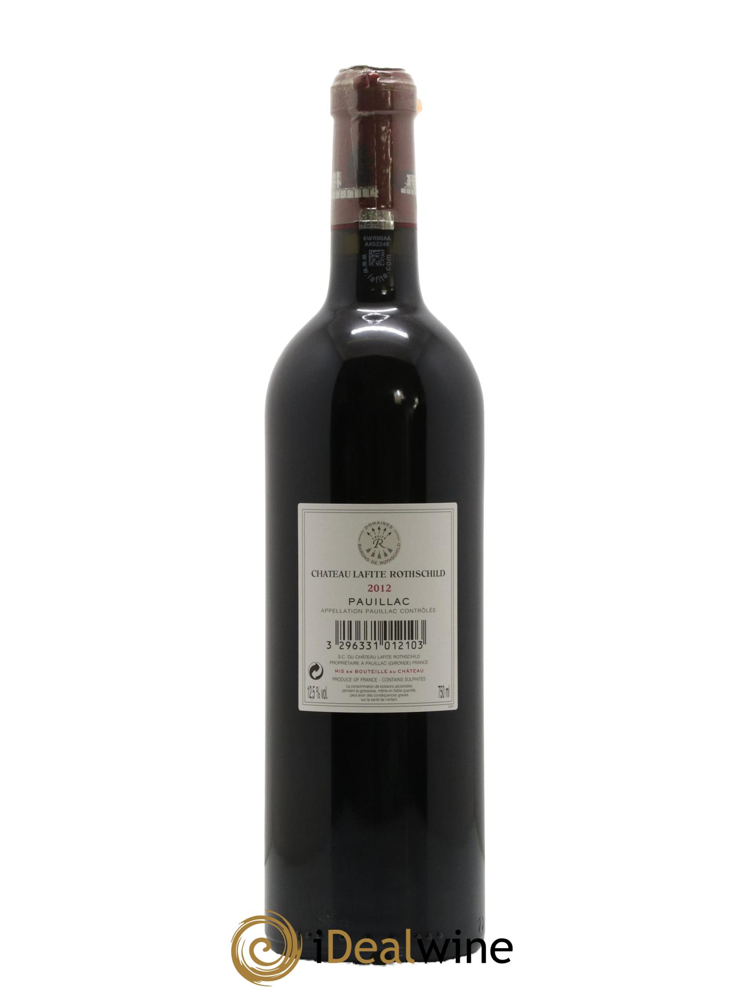 Château Lafite Rothschild 1er Grand Cru Classé 2012 - Lot de 1 bouteille - 1