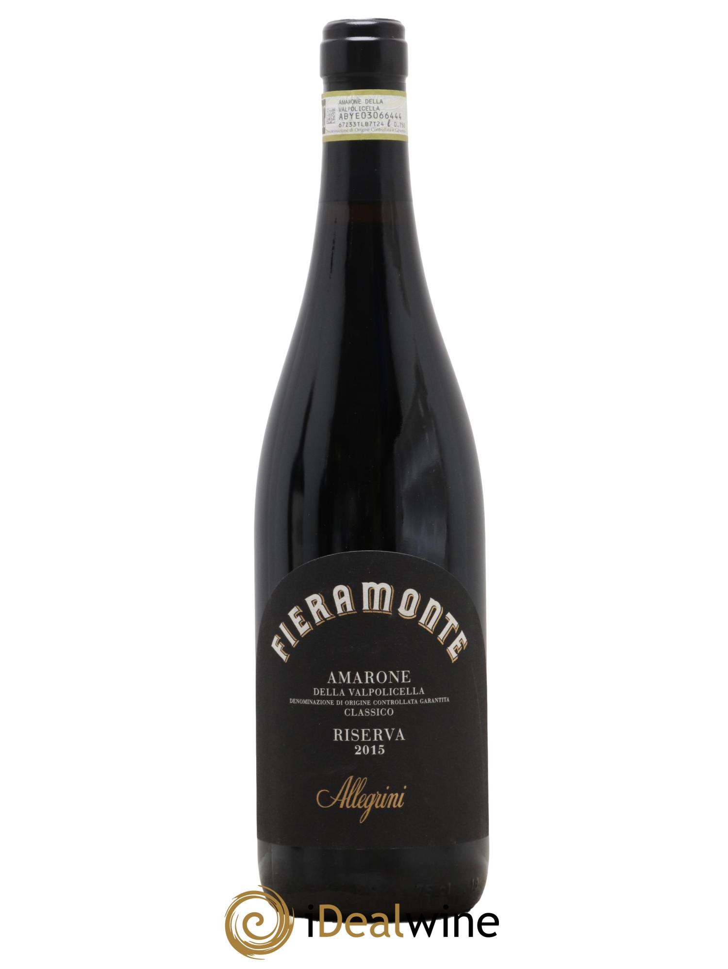 Amarone della Valpolicella DOC Fieramonte Riserva Allegrini 2015 - Lot de 1 bouteille - 0