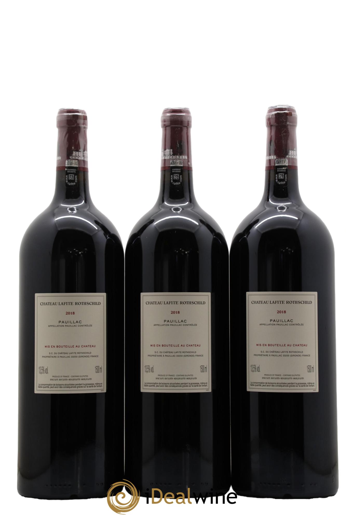 Château Lafite Rothschild 1er Grand Cru Classé 2018 - Lot de 3 magnums - 1