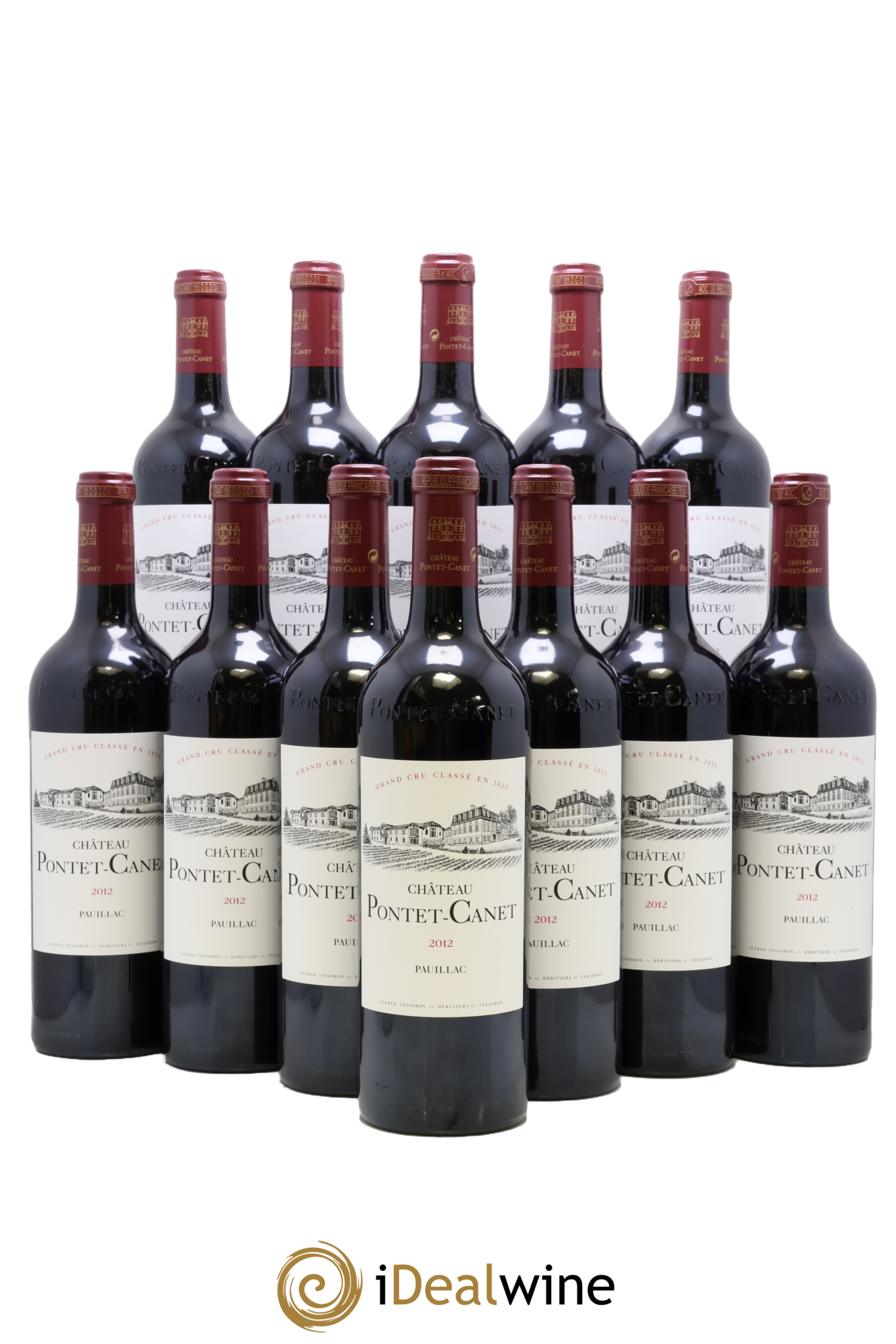 Château Pontet Canet 5ème Grand Cru Classé 2012 - Posten von 12 Flaschen - 0