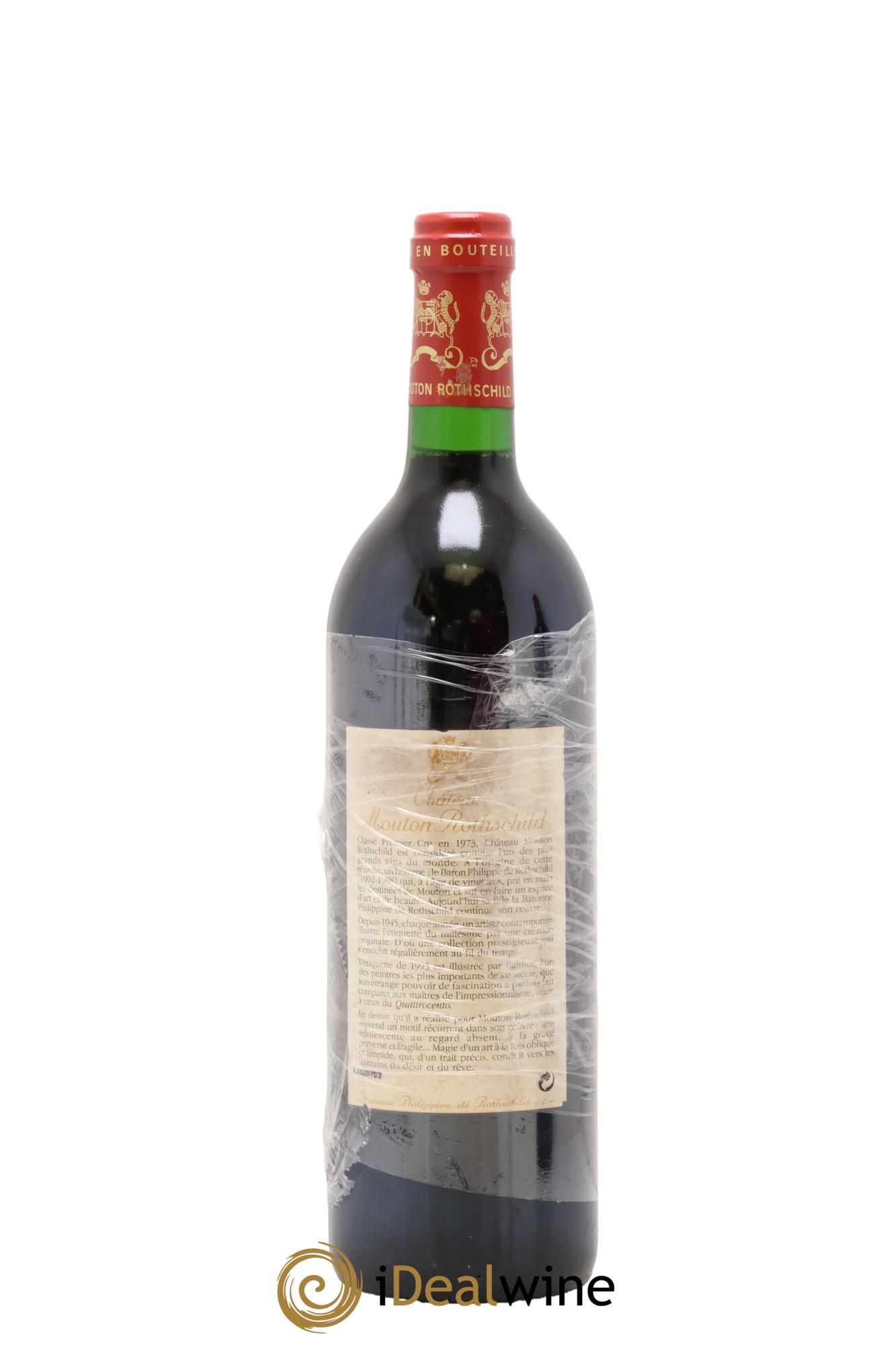 Château Mouton Rothschild 1er Grand Cru Classé 1993 - Lotto di 1 bottiglia - 1
